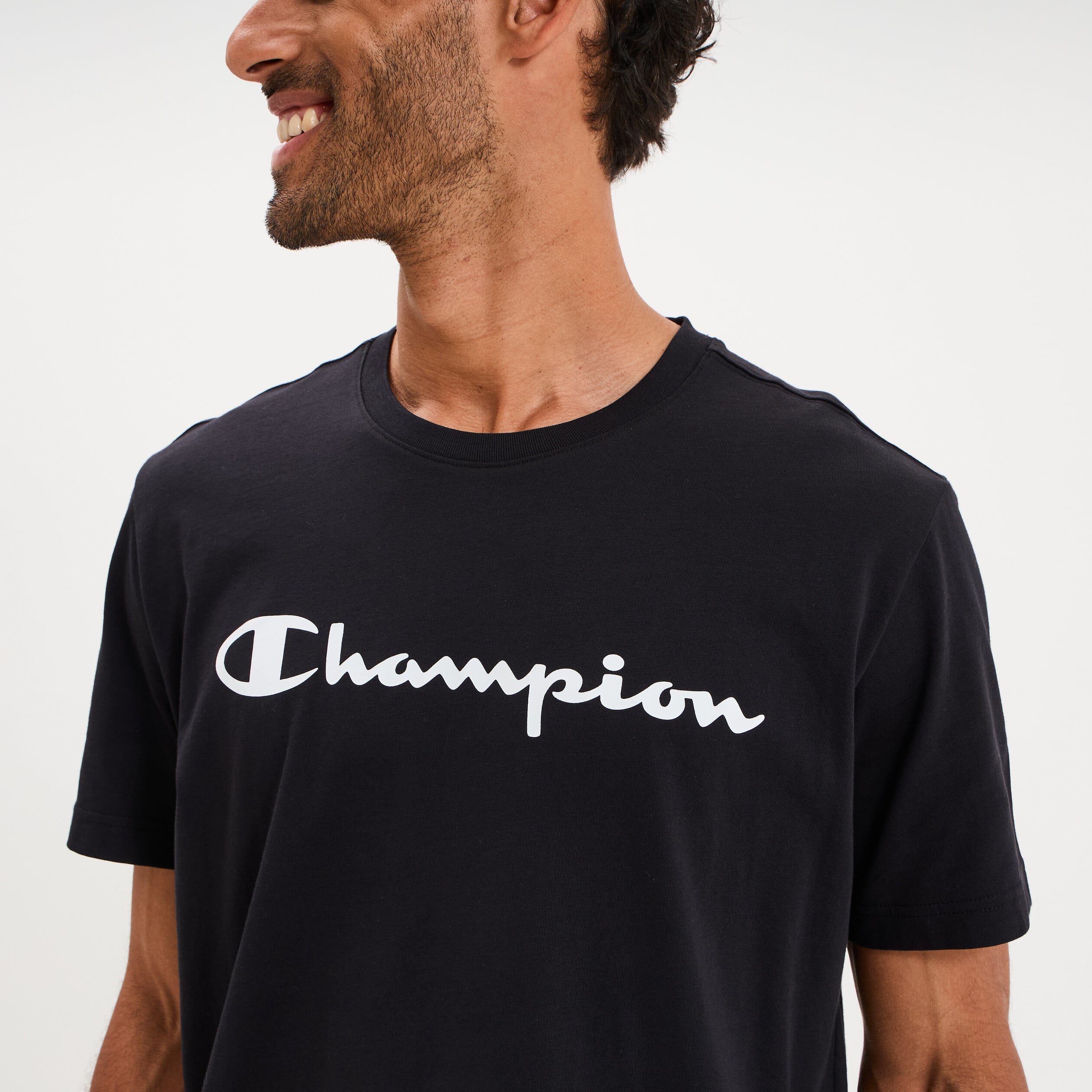 T-shirt manches courtes coton Champion noir homme