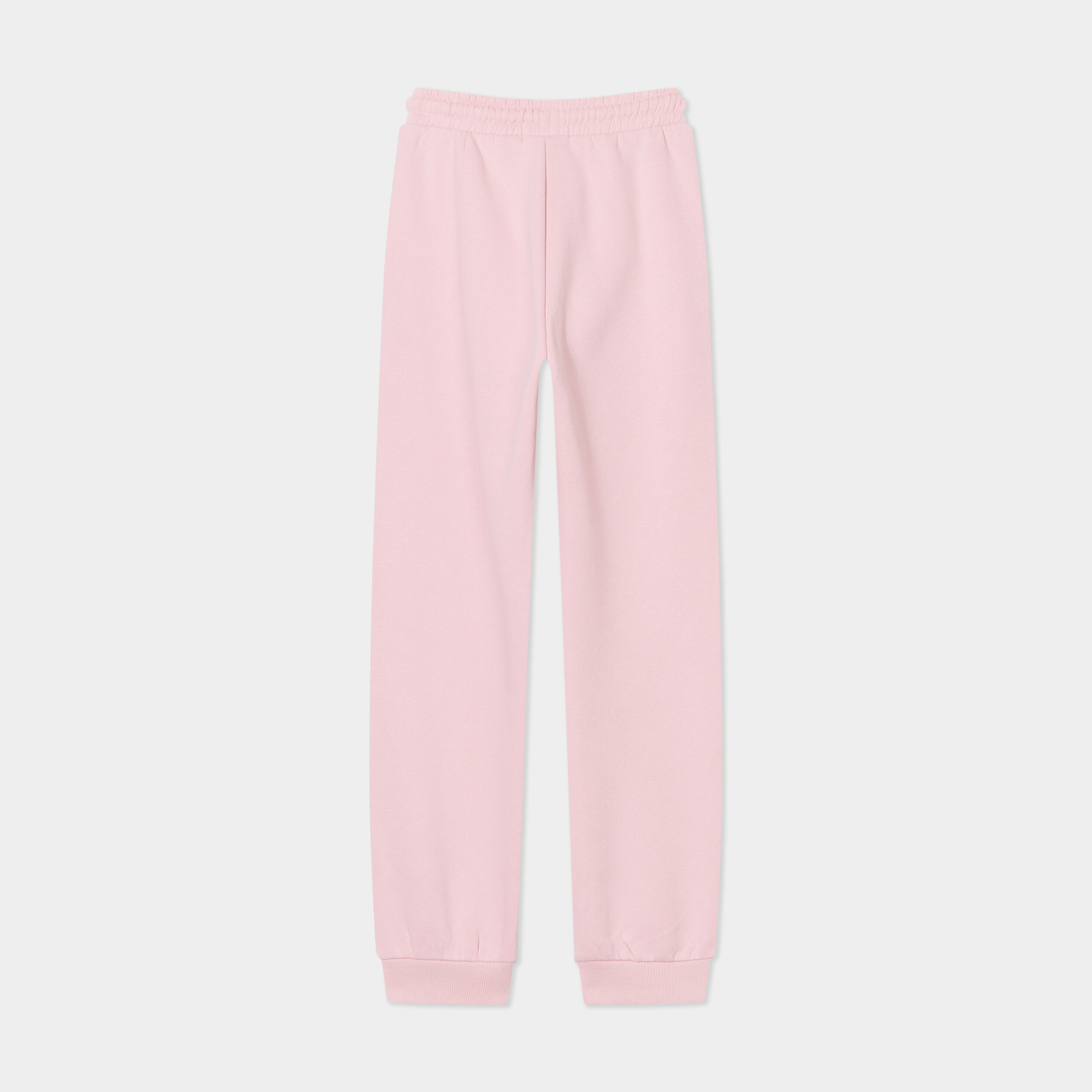 Pantalon de jogging droit rose clair fille