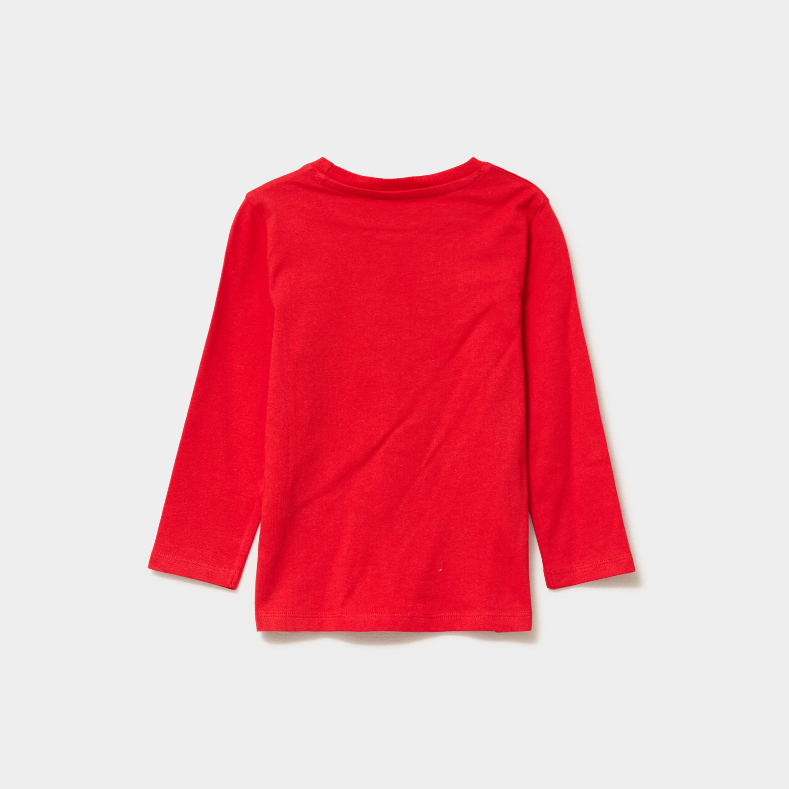 T-shirt manches longues No&euml;l Mickey rouge gar&ccedil;on