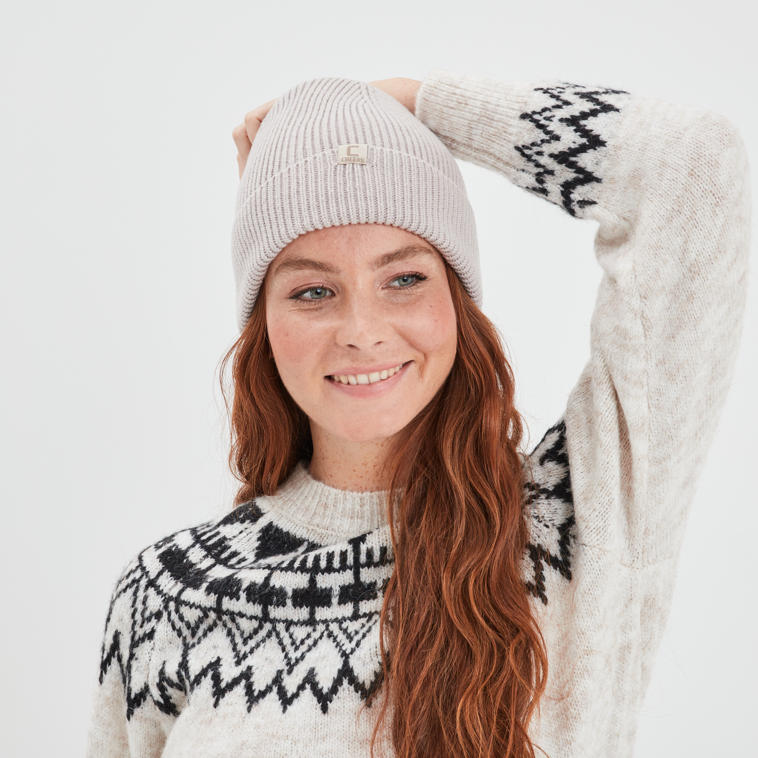Bonnet tricoté Creeks sable femme