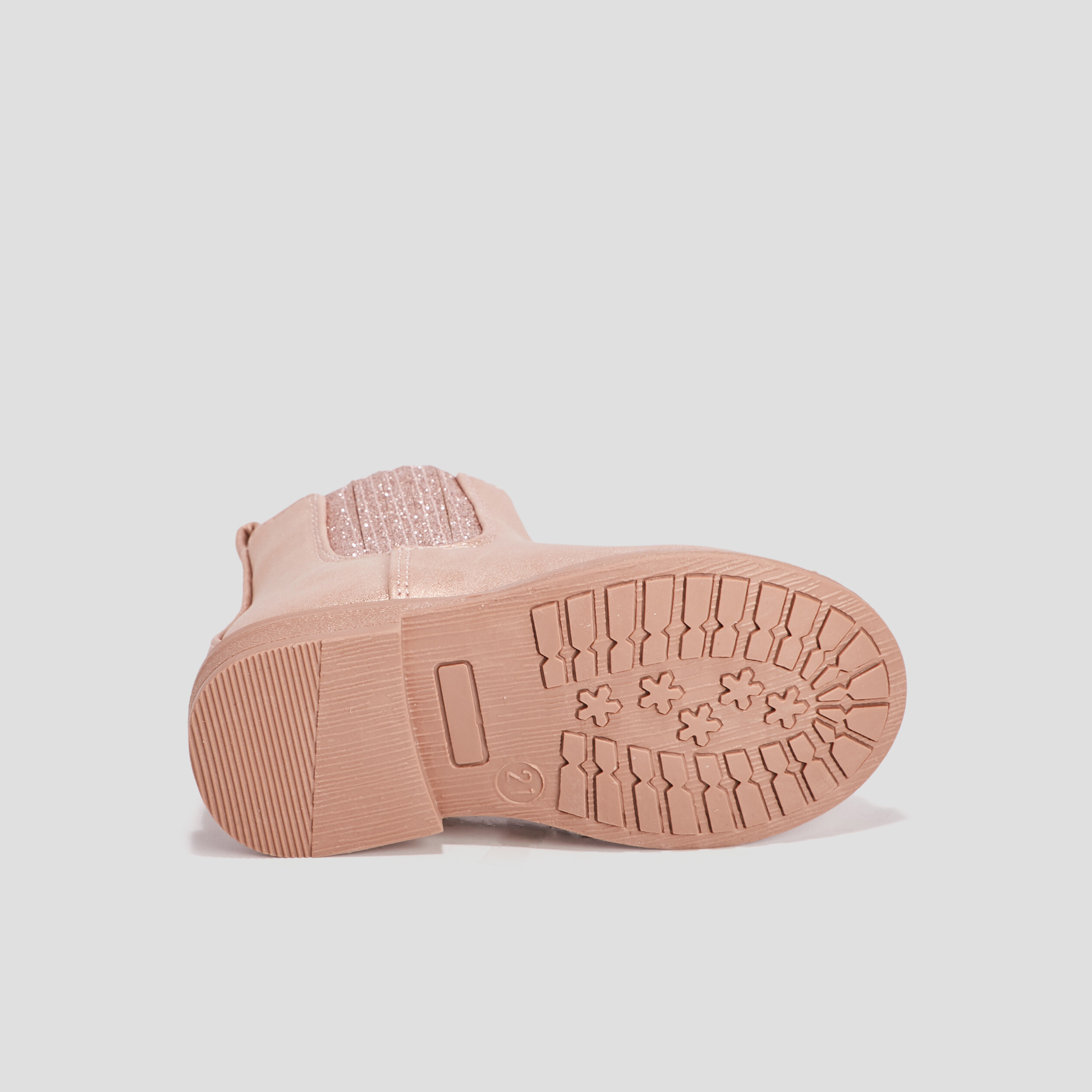 Bottines chelsea zippées rose bébé fille