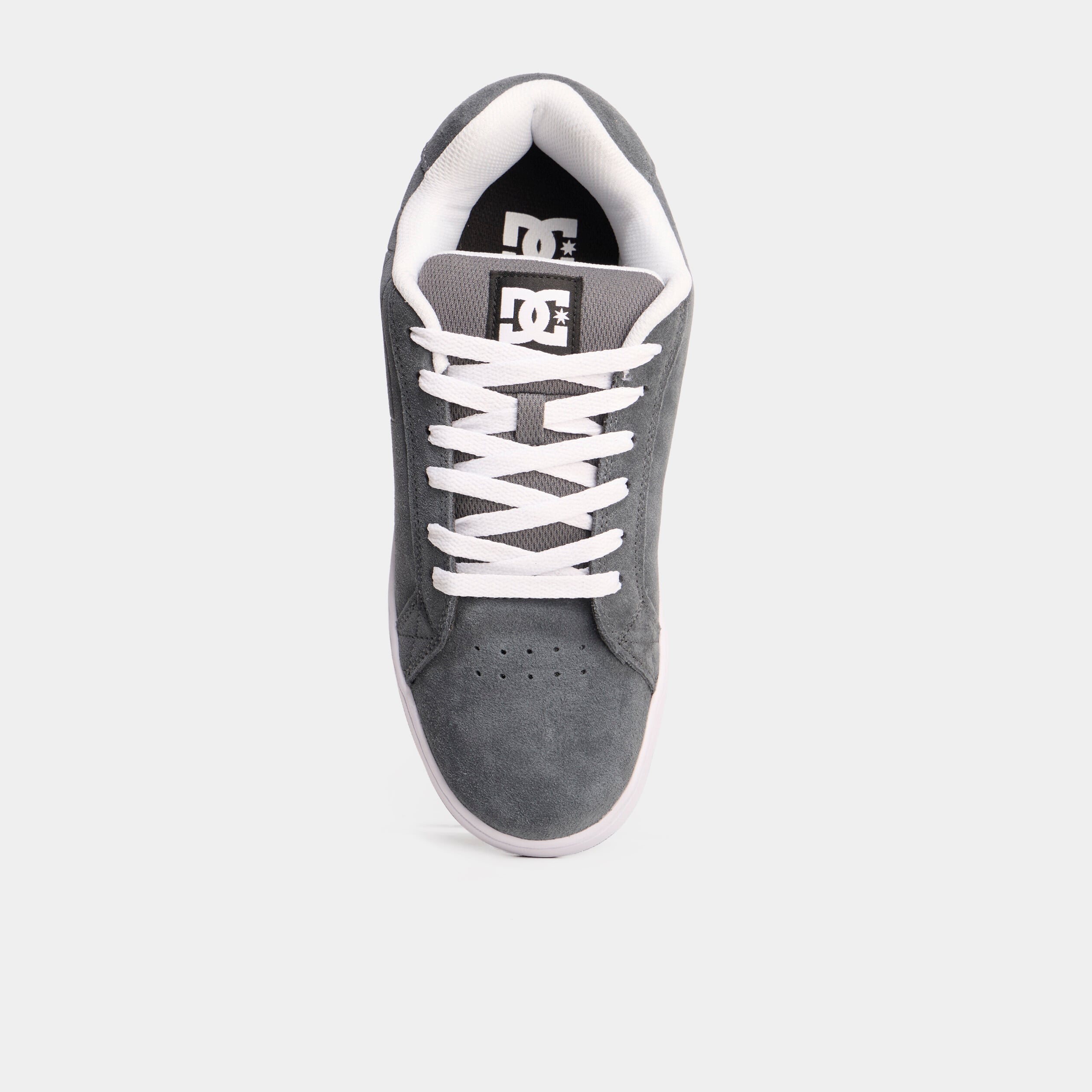Tennis basses en cuir &agrave; lacets gris homme
