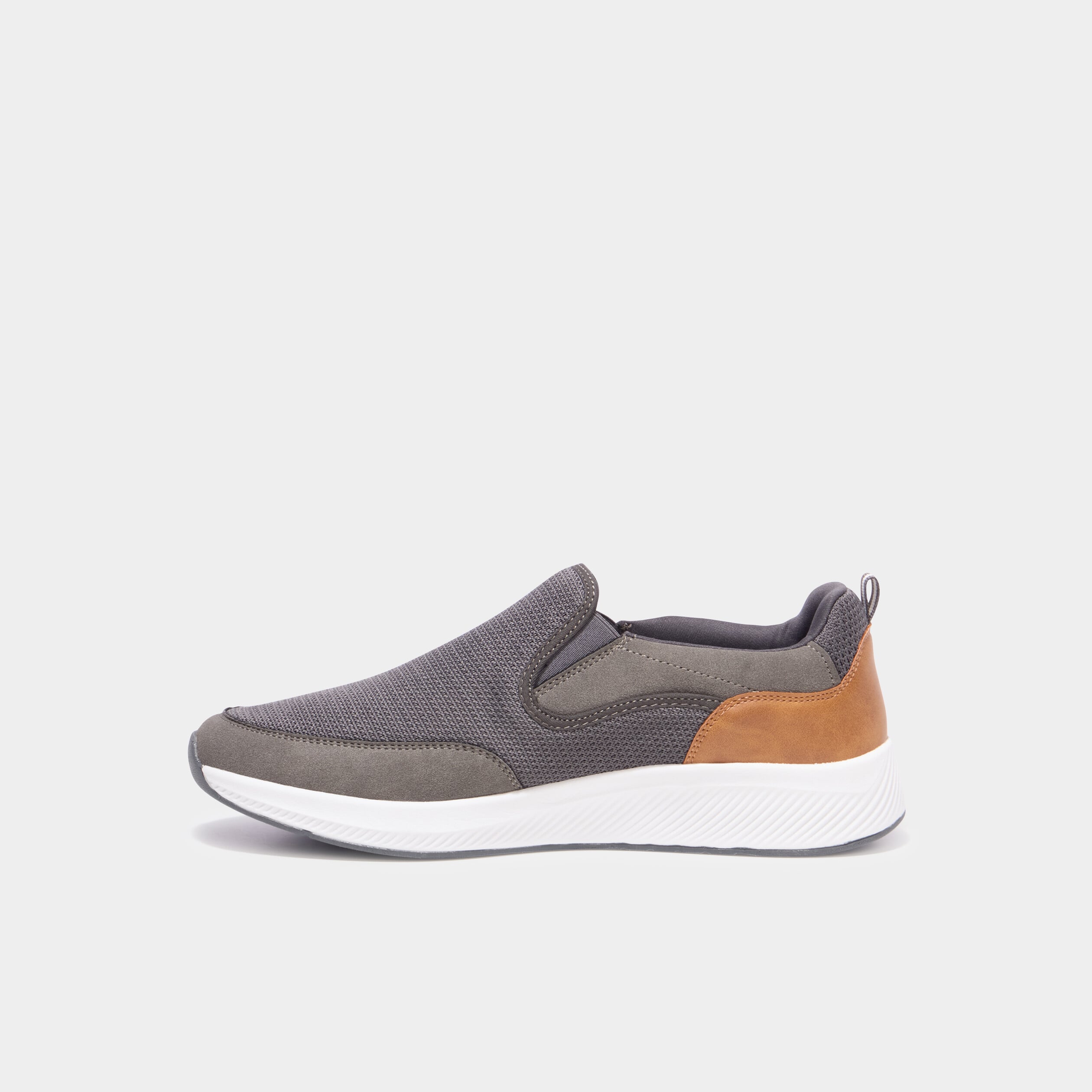 Baskets semelles &eacute;paisses gris homme