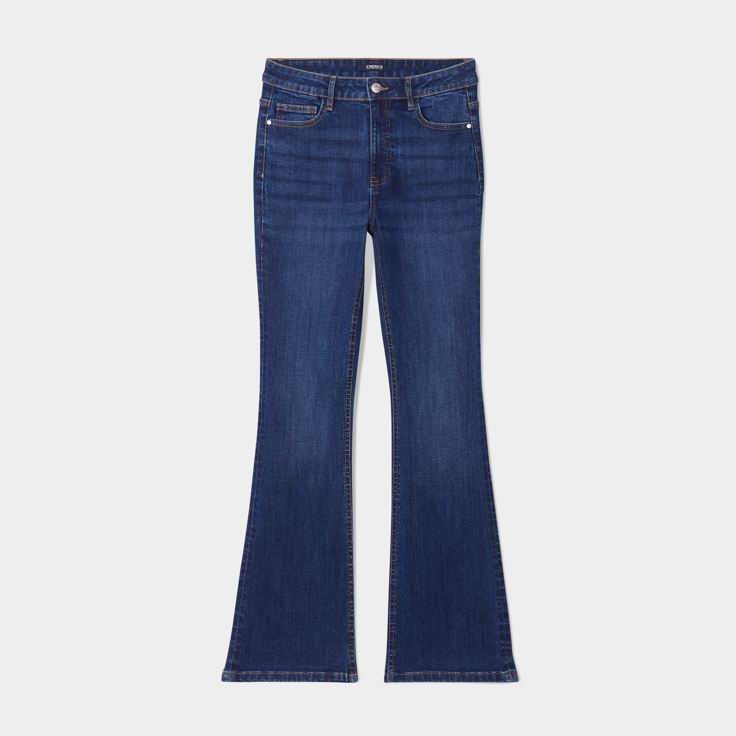 jeans flare 5 poches creeks denim stone femme Jeans flare 5 poches Creeks denim stone femme