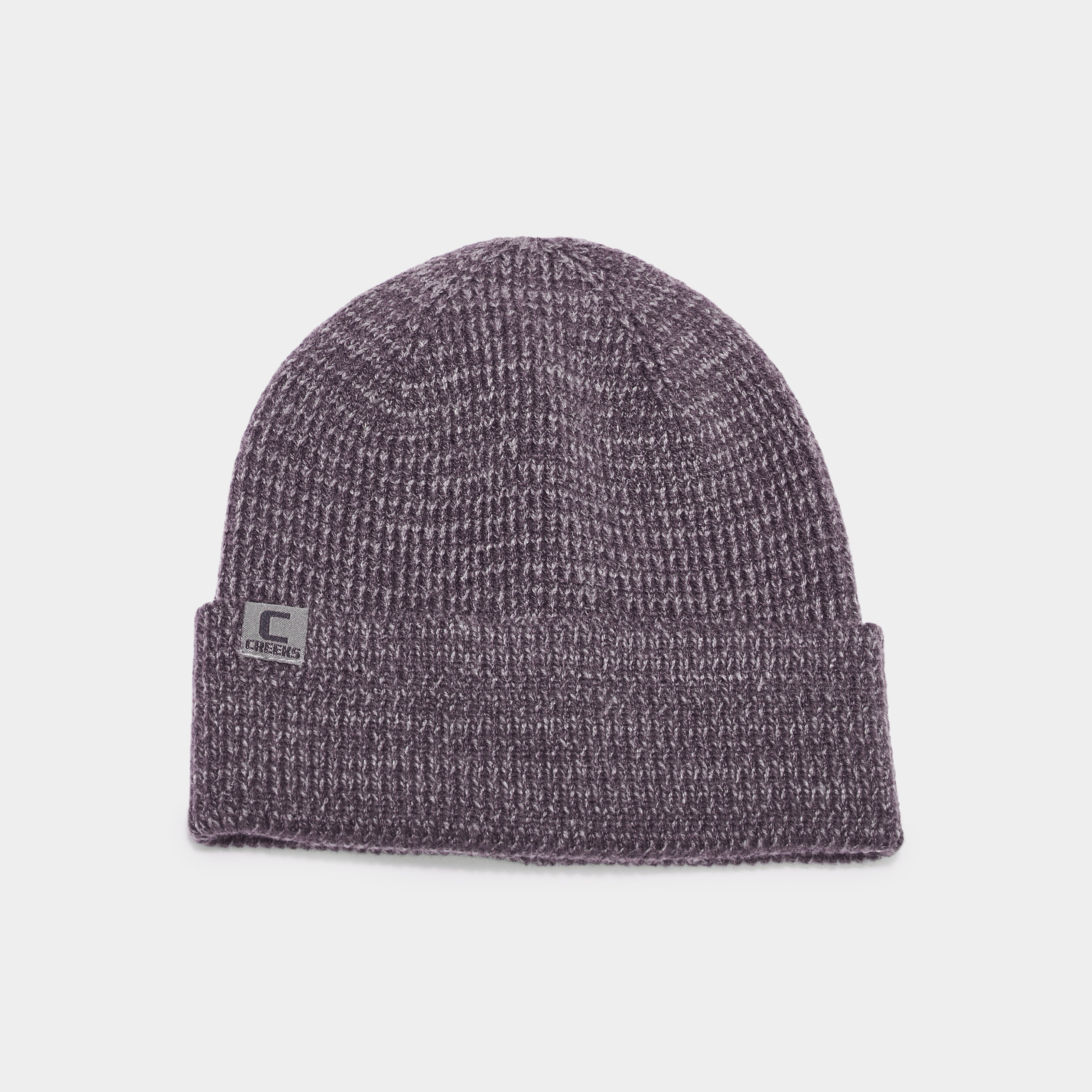 Bonnet avec bord &agrave; revers tricot&eacute; gris fonc&eacute; homme