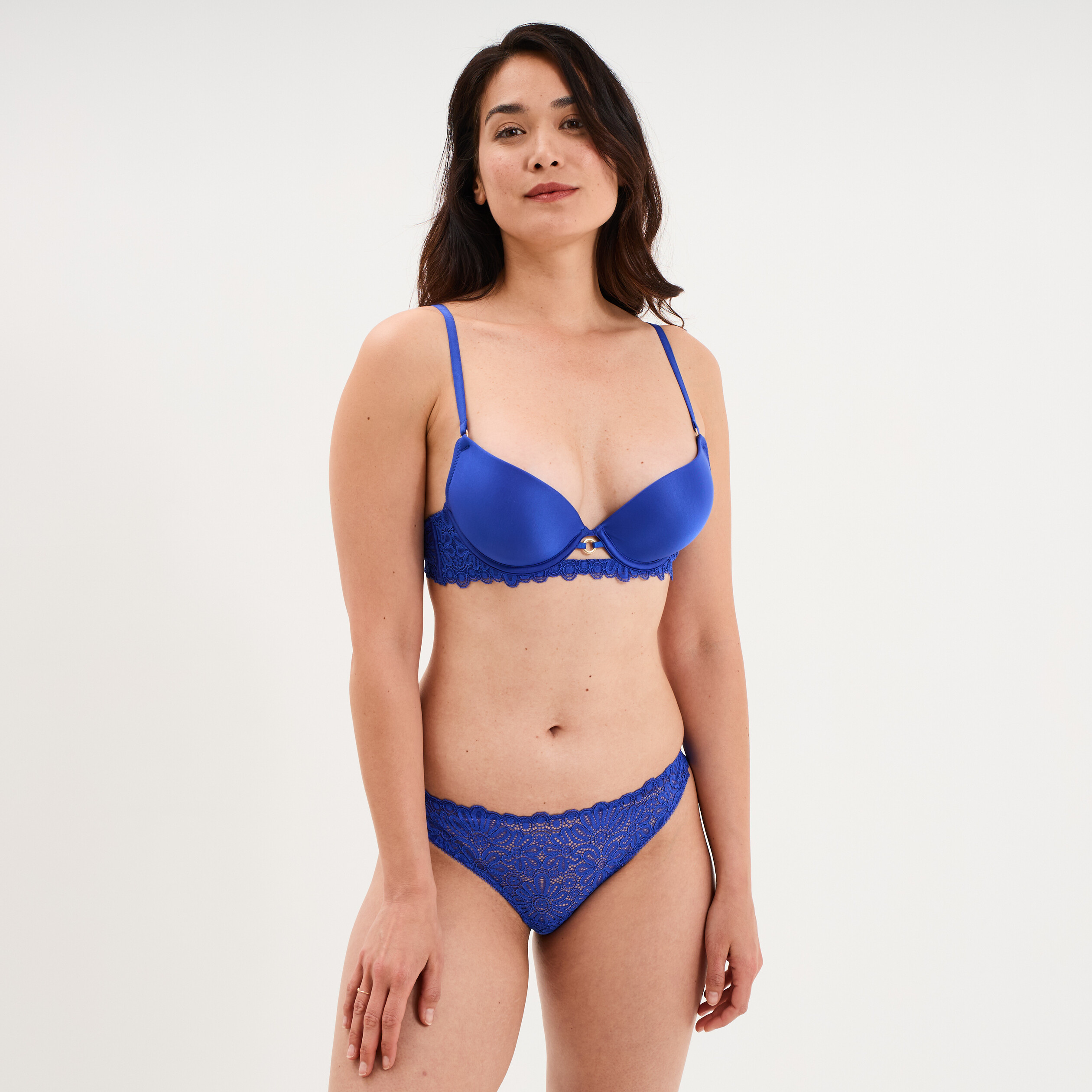 Soutien-gorge maxi push-up padd&eacute; bleu electrique femme