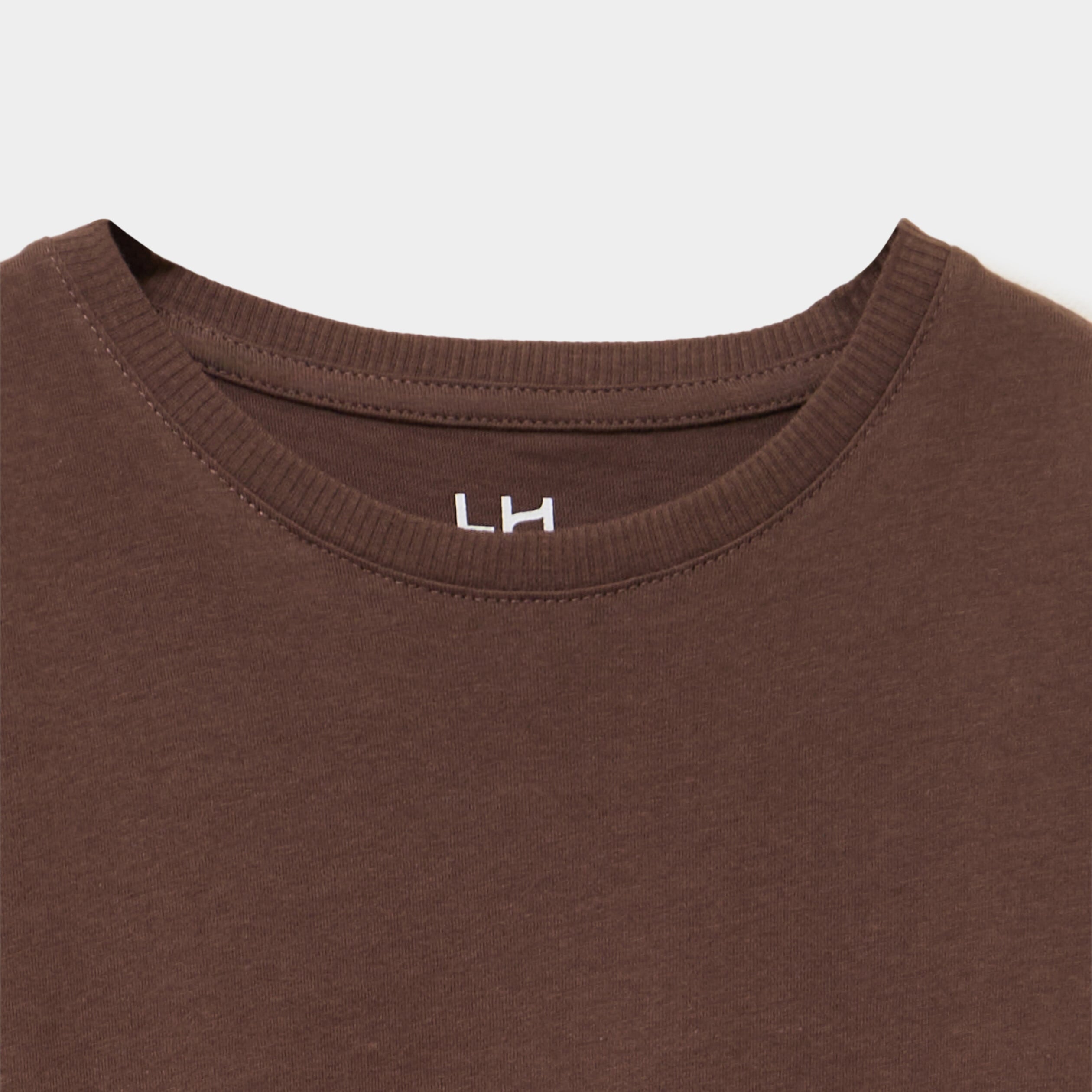 T-shirt manches longues marron fonc&eacute; gar&ccedil;on
