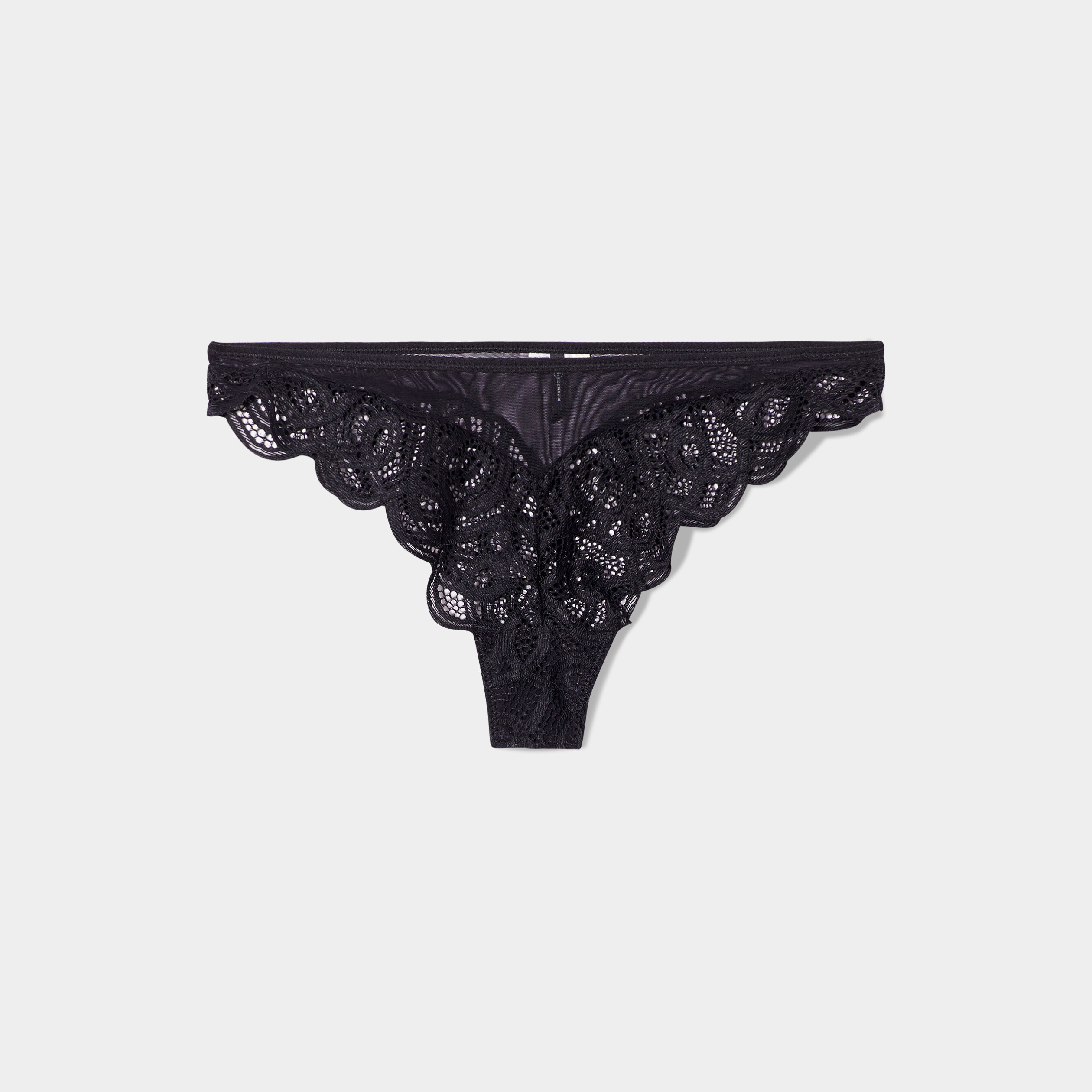 tanga en dentelle et mesh mosquitos noir femme Tanga en dentelle et mesh Mosquitos noir femme