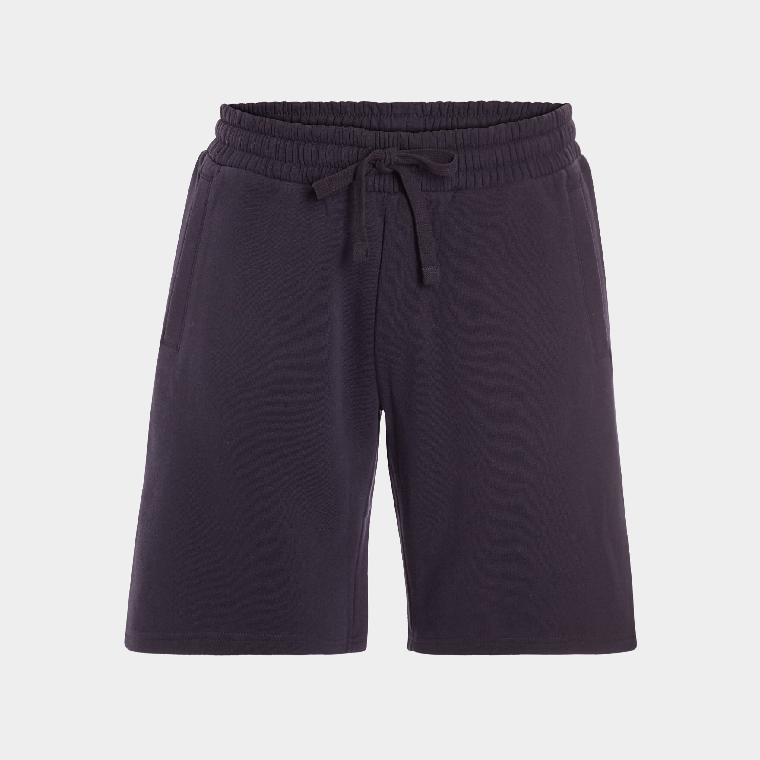 Short jogging molleton droit bleu marine homme