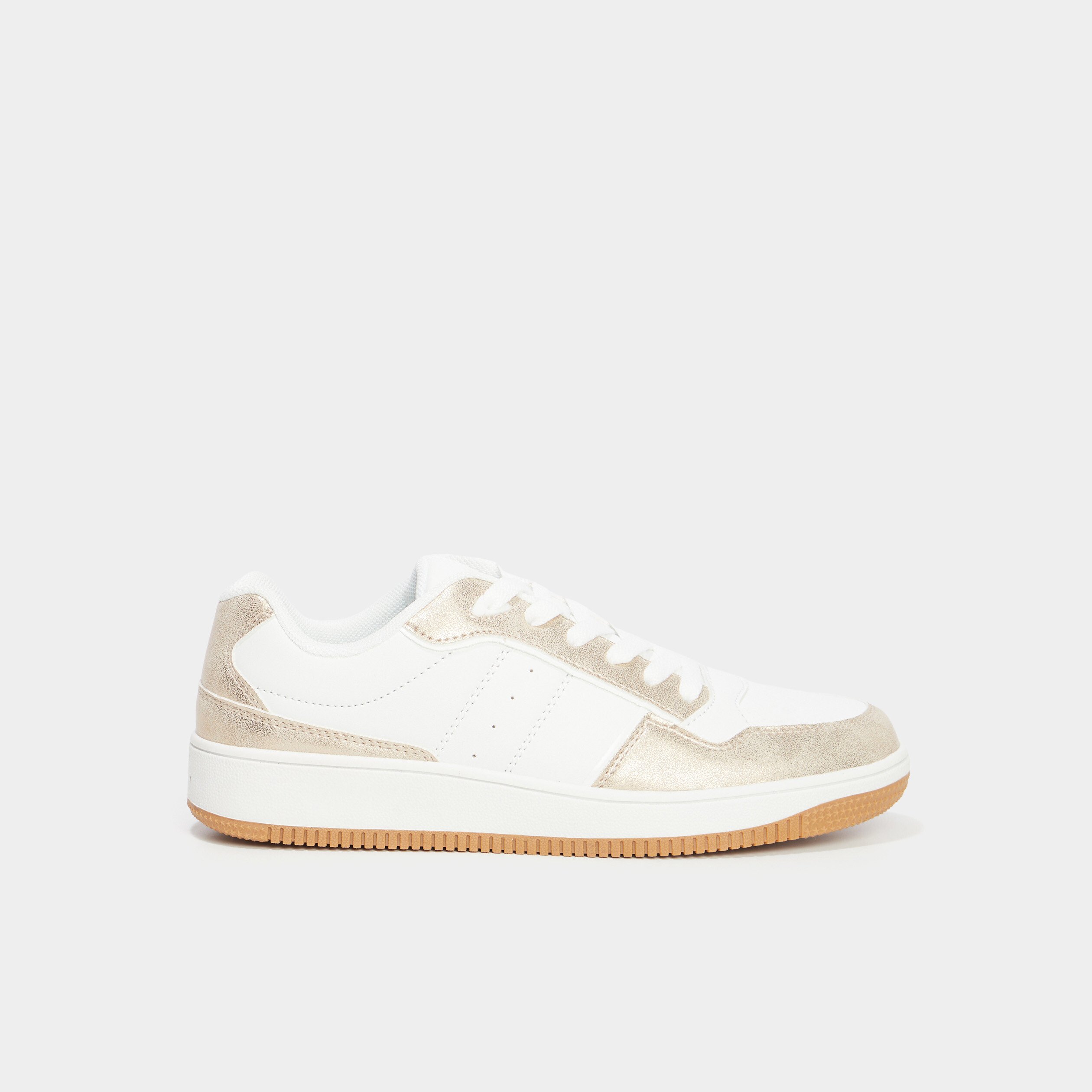 tennis basses semelle epaisse creeks jaune or femme Tennis basses semelle épaisse Creeks jaune or femme