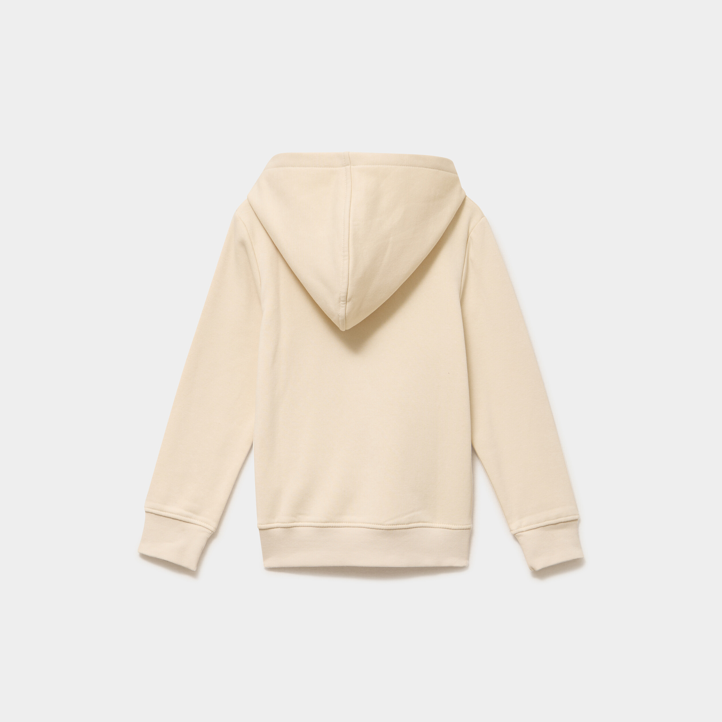 Sweat hoodie capuche sequins r&eacute;versibles ecru gar&ccedil;on