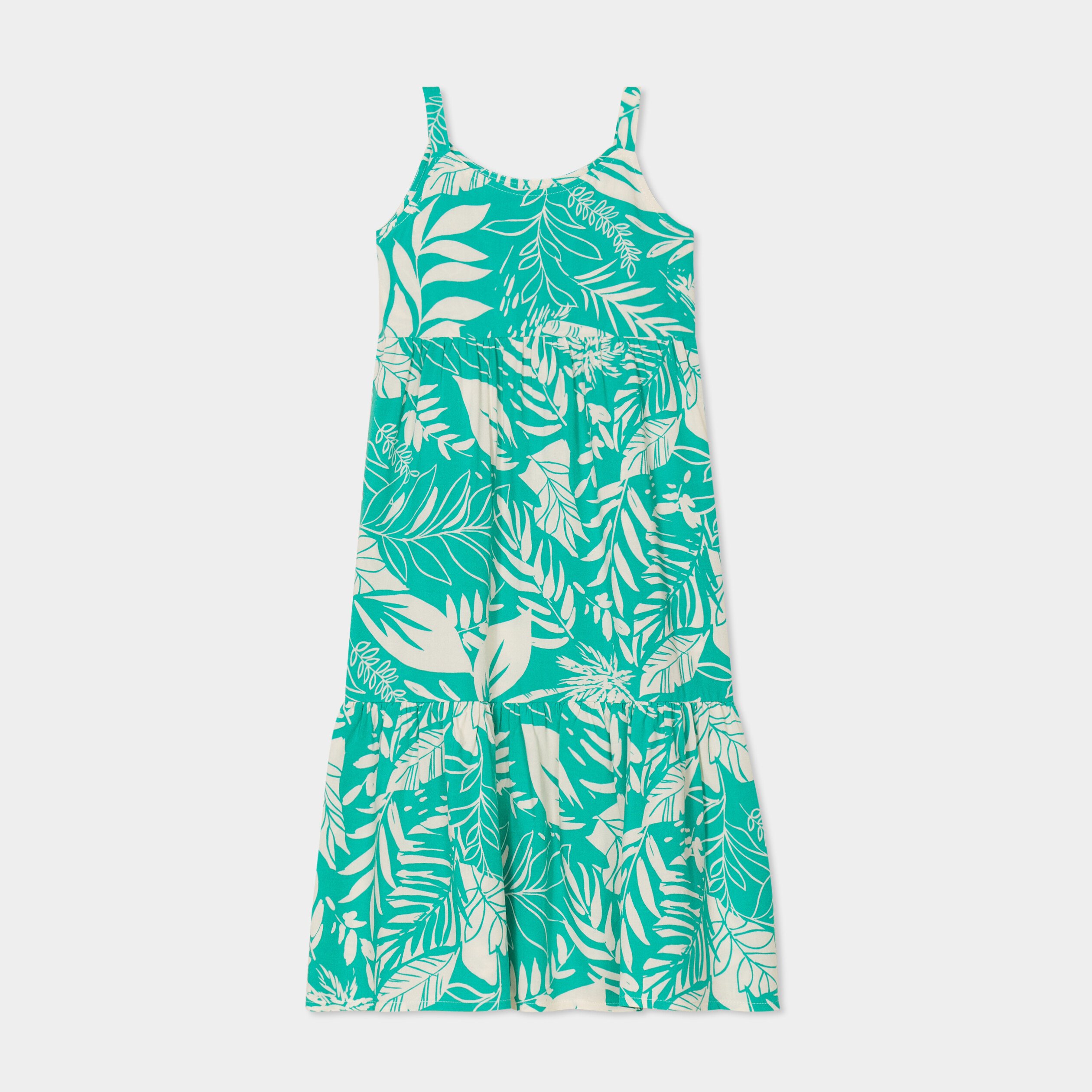robe longue a bretelles vert fille Robe longue à bretelles vert fille
