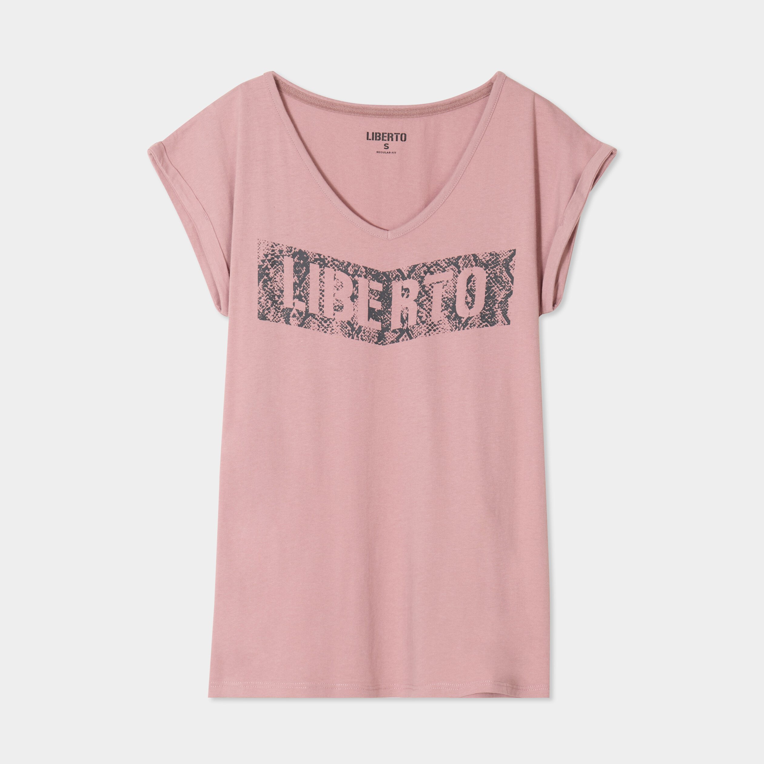 t shirt delave en coton liberto parme femme T-shirt délavé en coton Liberto parme femme