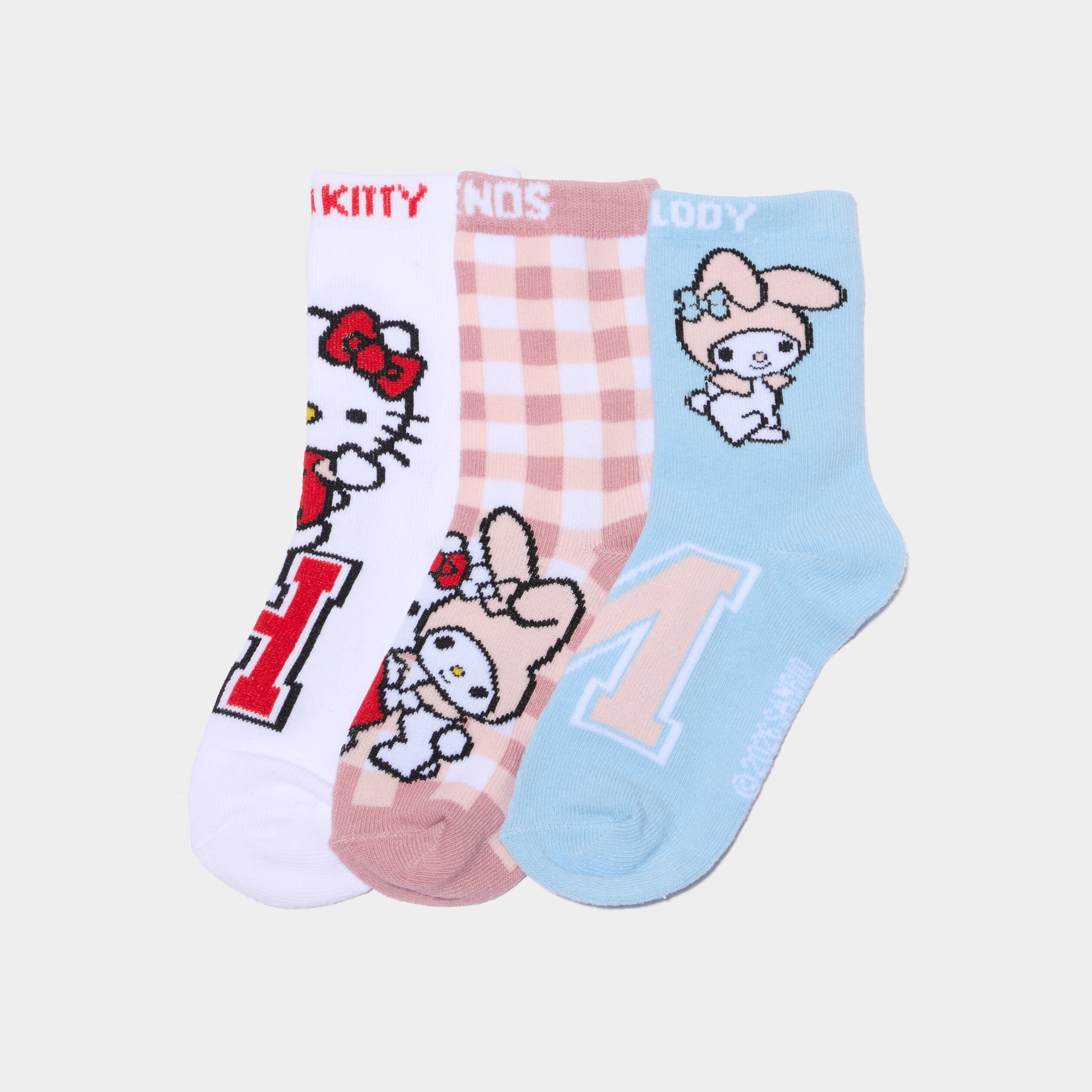 Lot 3 paires chaussettes Hello Kitty rose fille