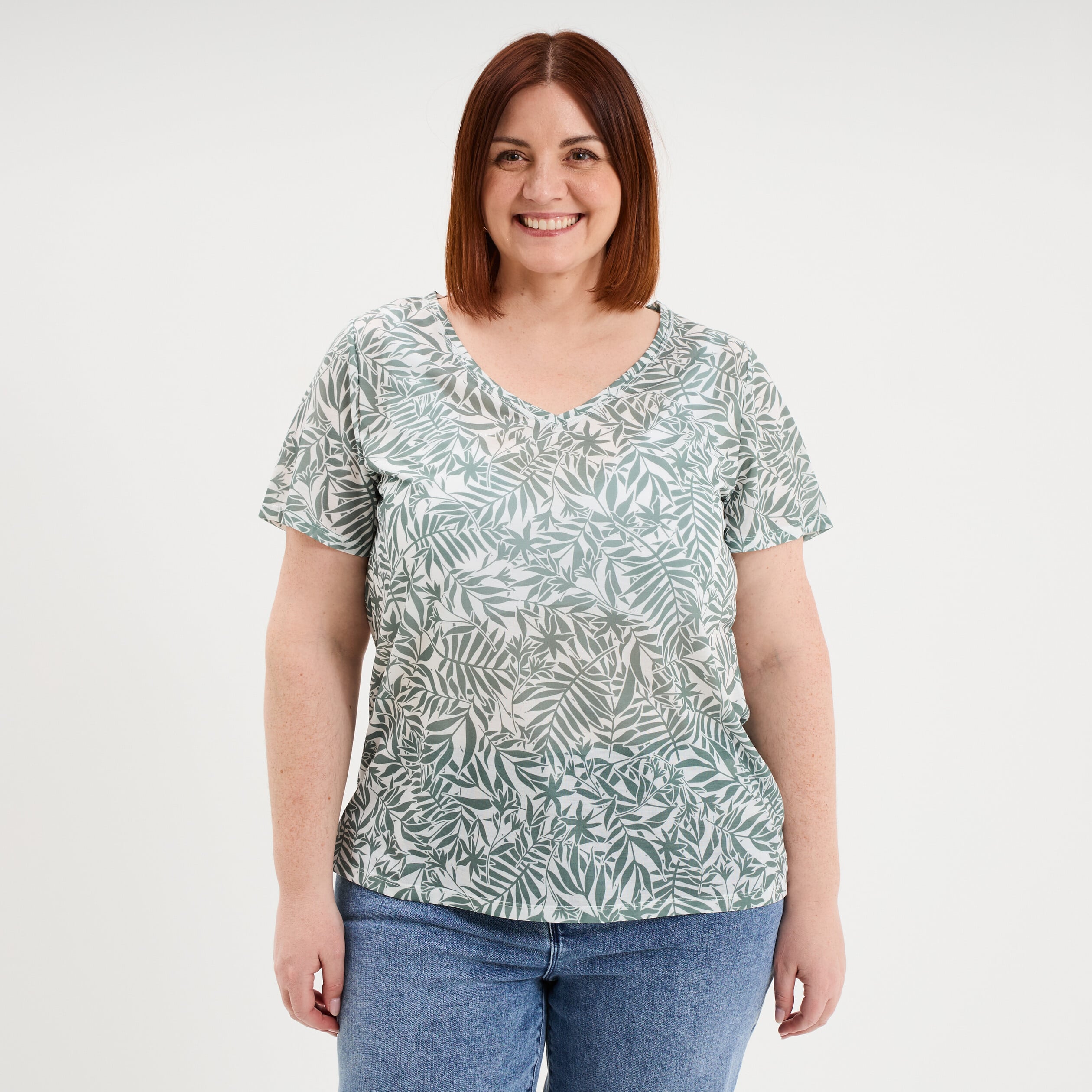 T-shirt manches courtes ecru femme grande taille