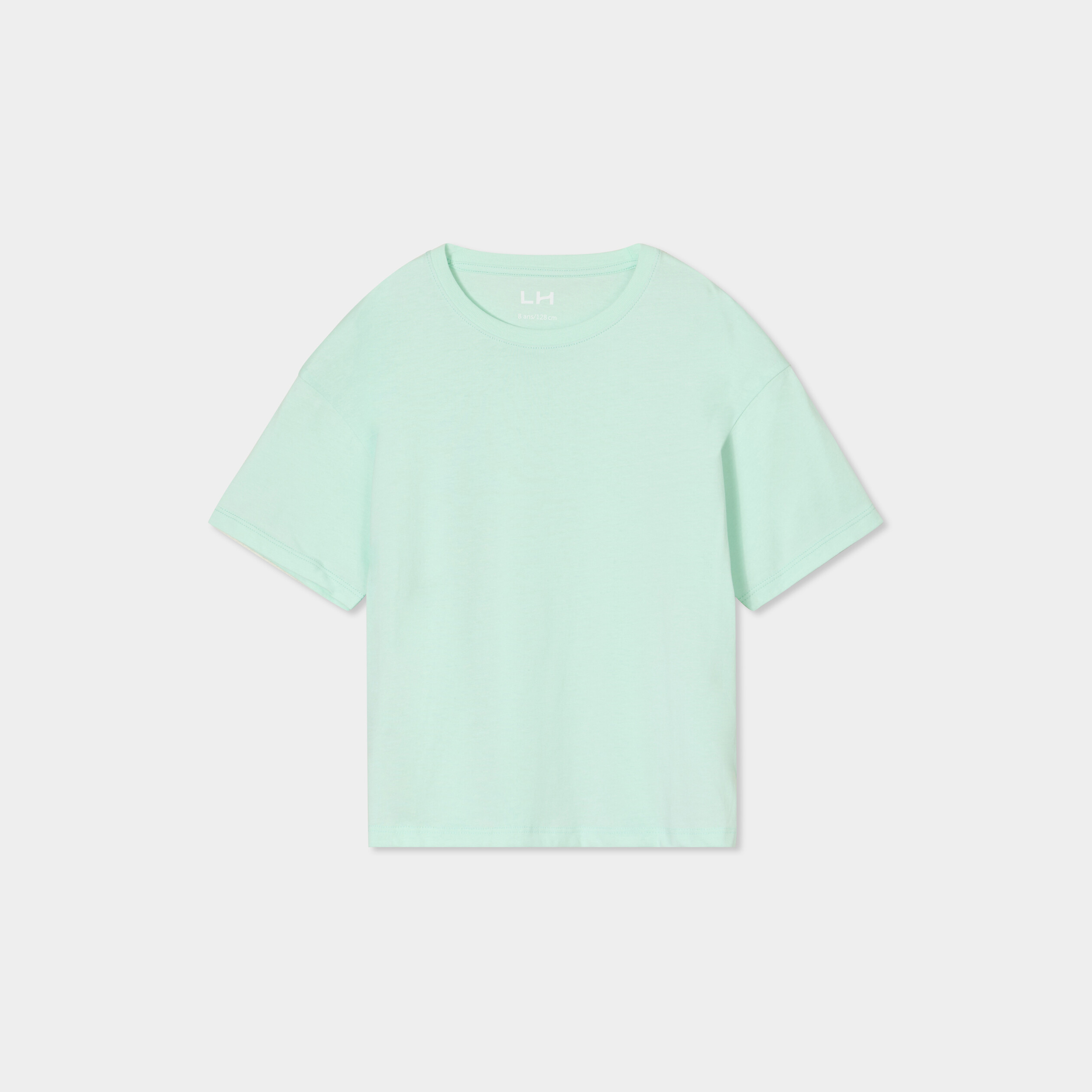 T-shirt Fille à Manches Courtes Col Rond Confortable Respirant Tissu