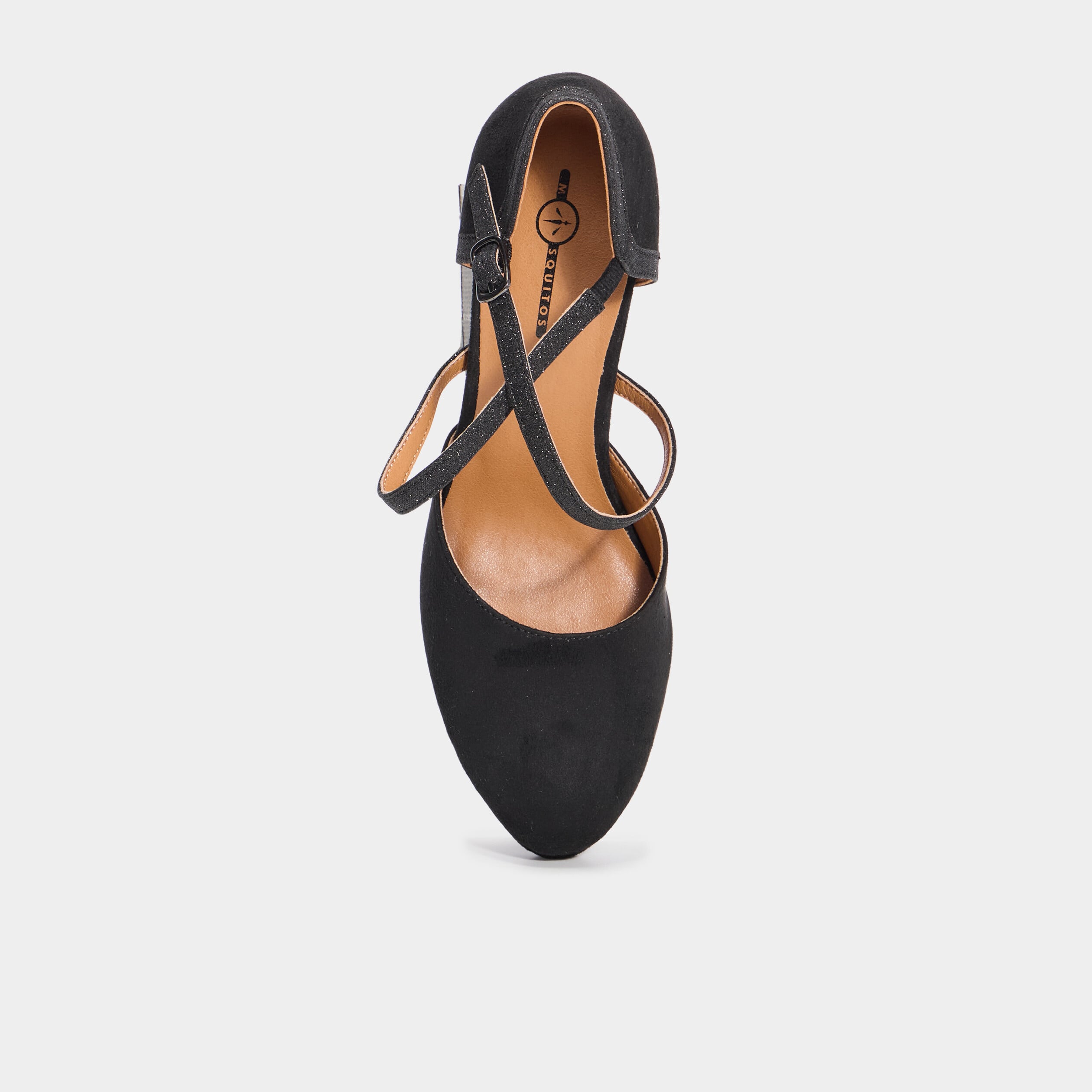 Escarpins &agrave; talons avec bride noir femme