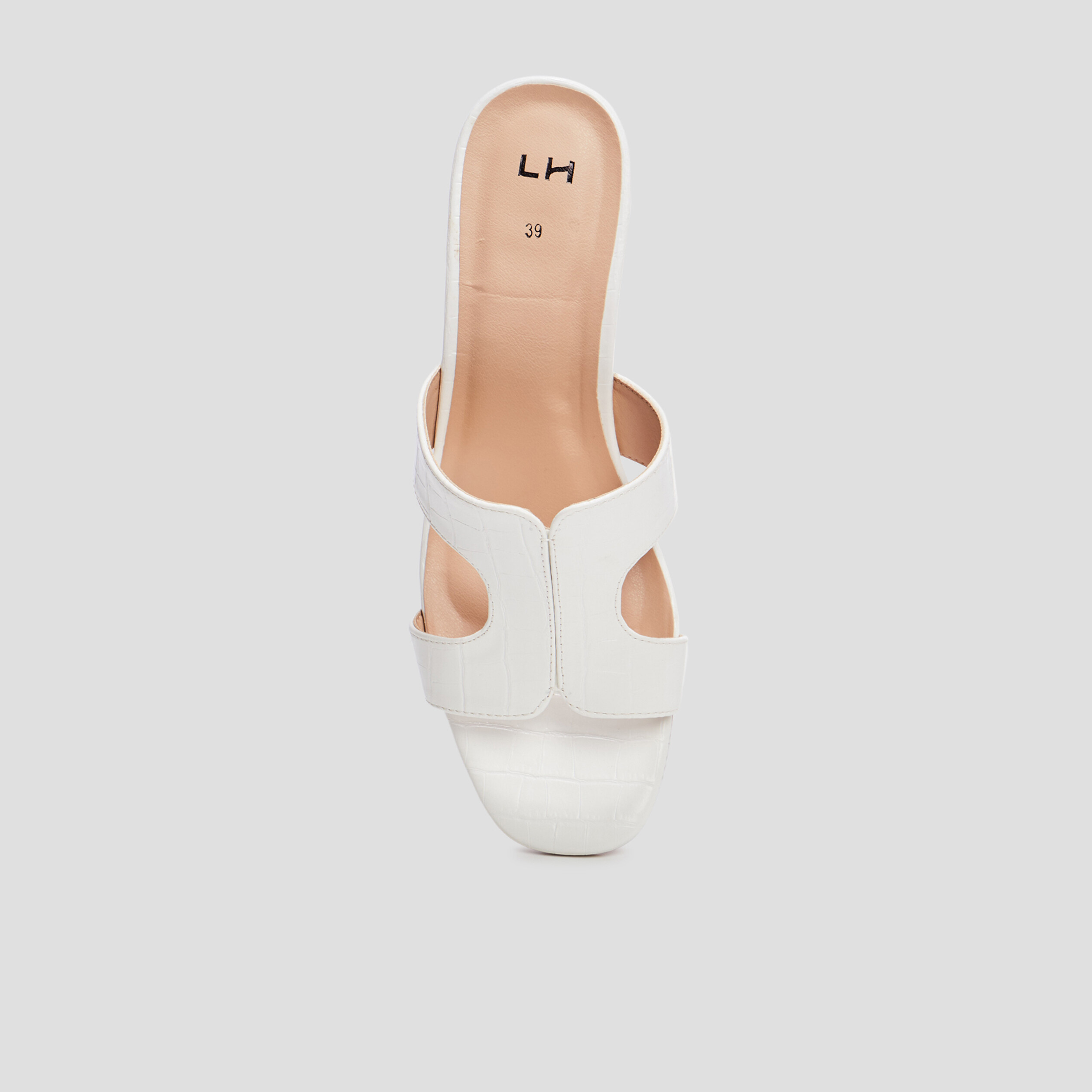 Mules a talons blanc femme La Halle