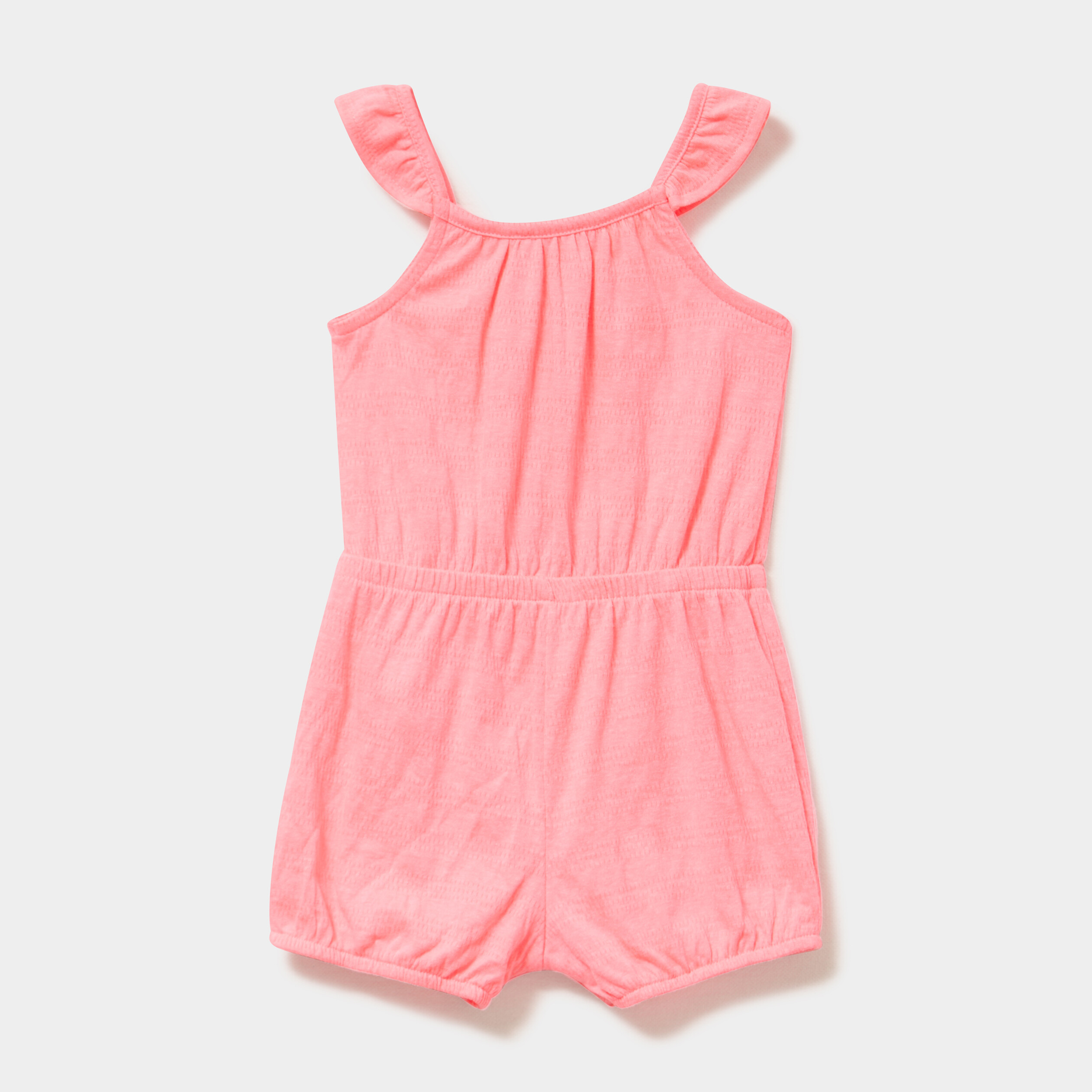 Combishort taille ajustable rose fluo b&eacute;b&eacute; fille