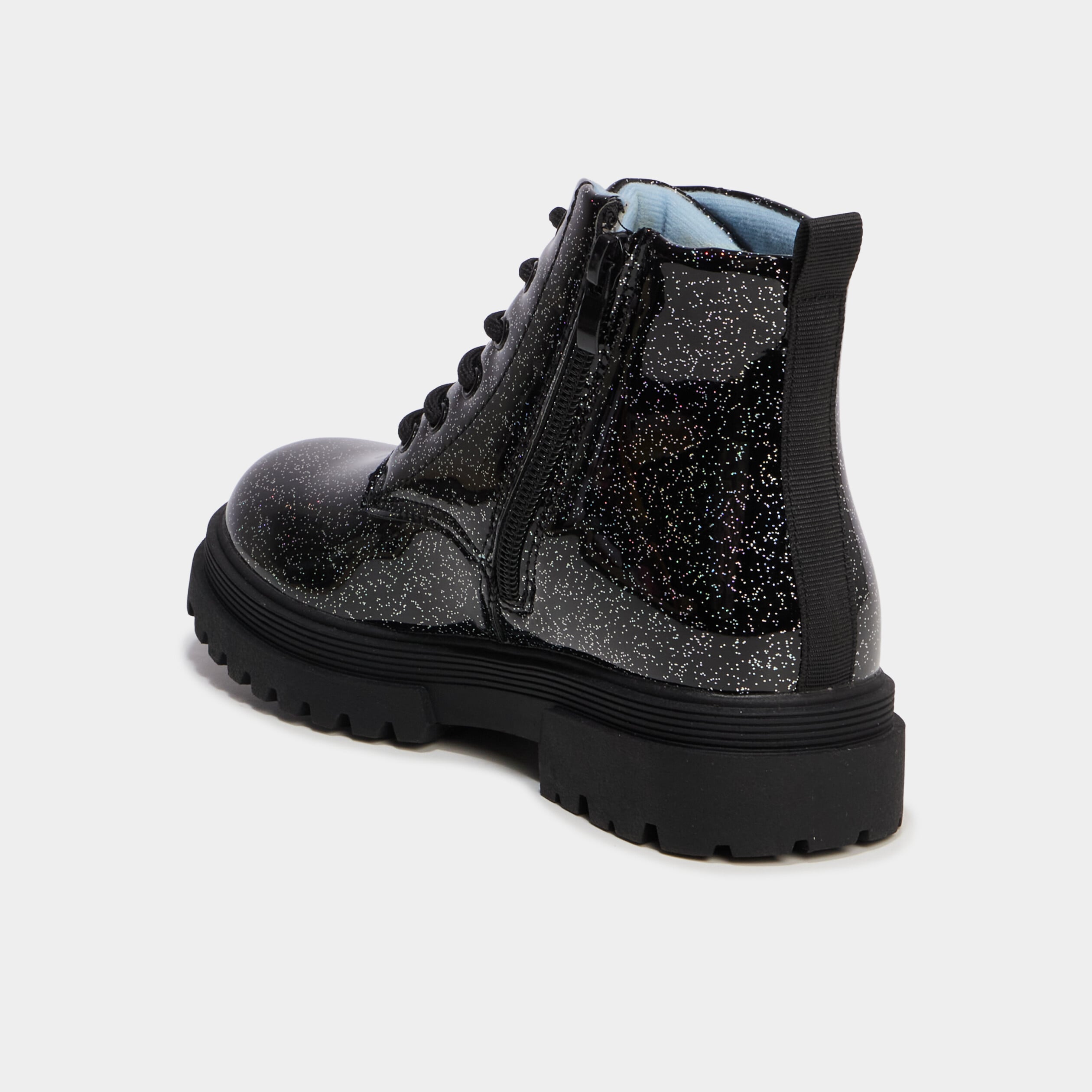Boots &agrave; paillettes Stitch noir fille