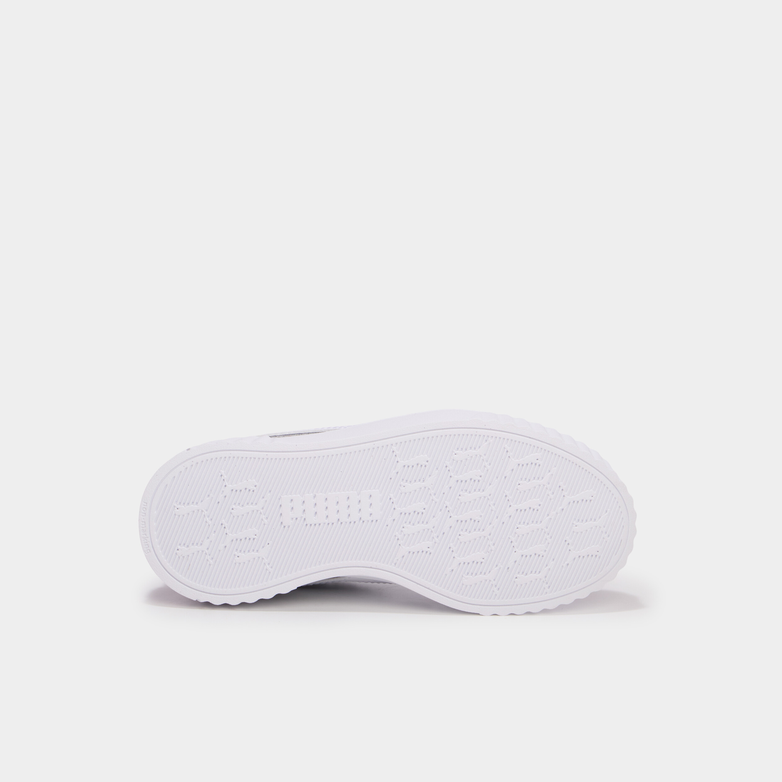 Baskets &agrave; paillettes Puma Carina gris argent fille