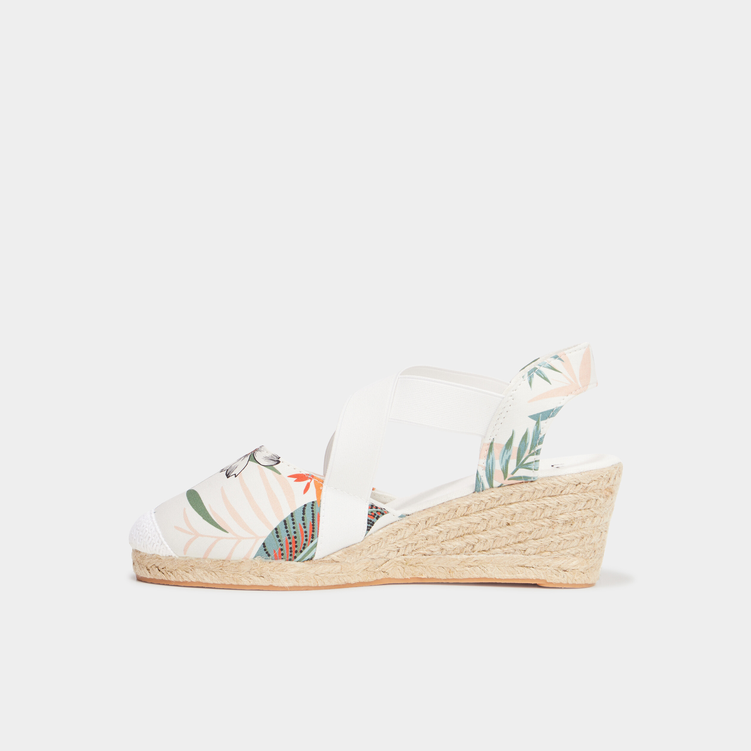 sandales compensees brides croisees multicolore femme Sandales compensées brides croisées multicolore femme