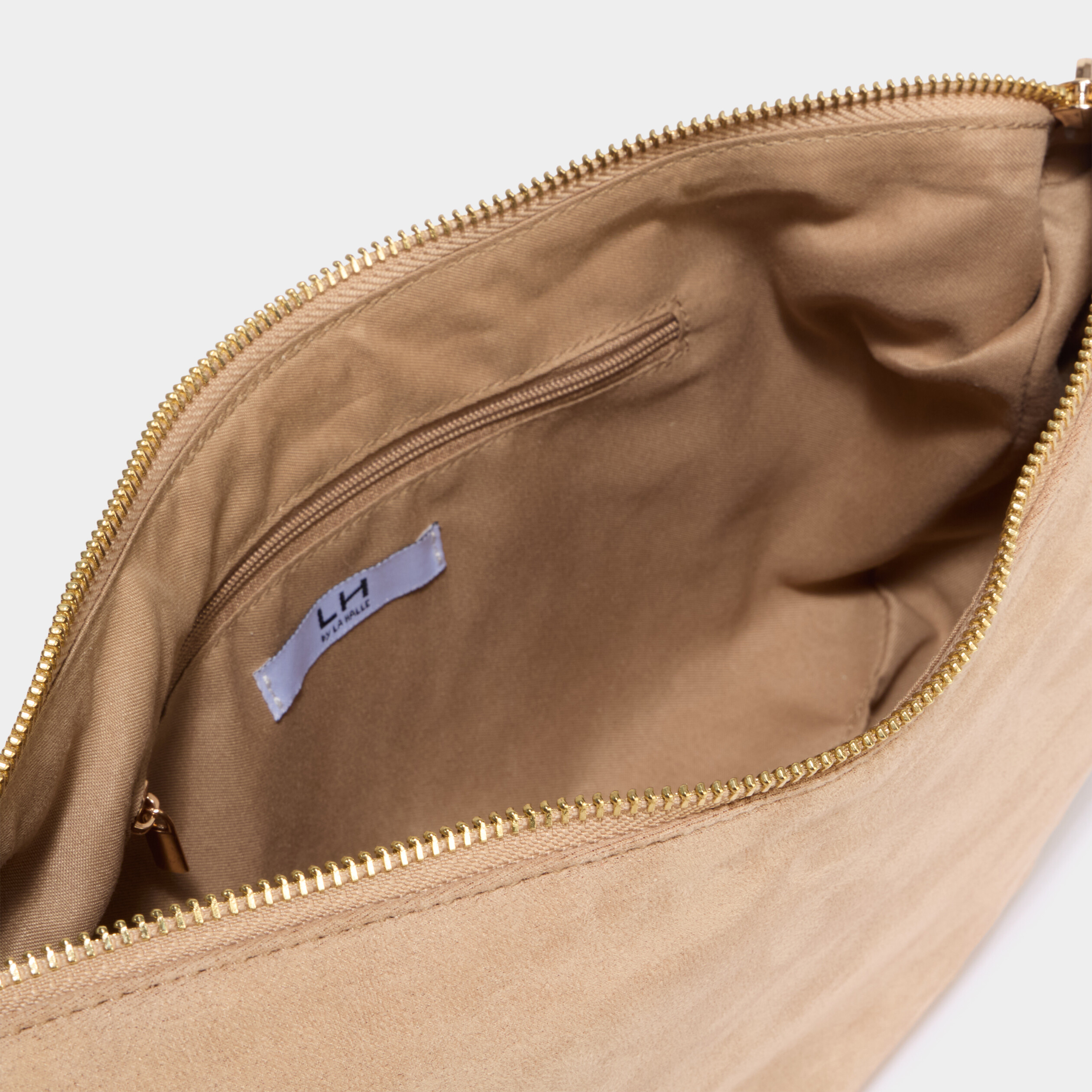 Sac banane effet su&eacute;dine ivoire femme