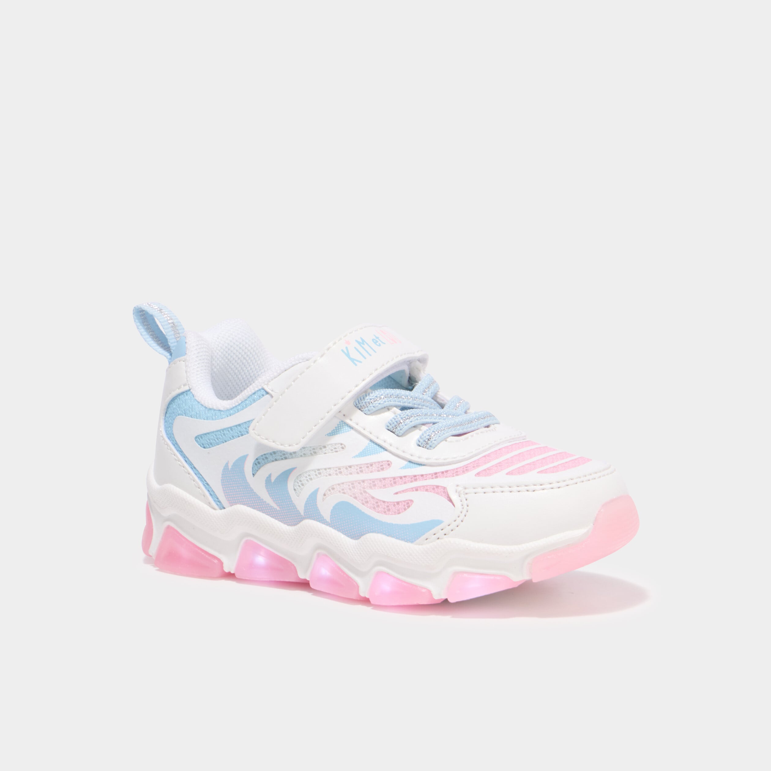 Baskets running semelles lumineuses multicolore fille