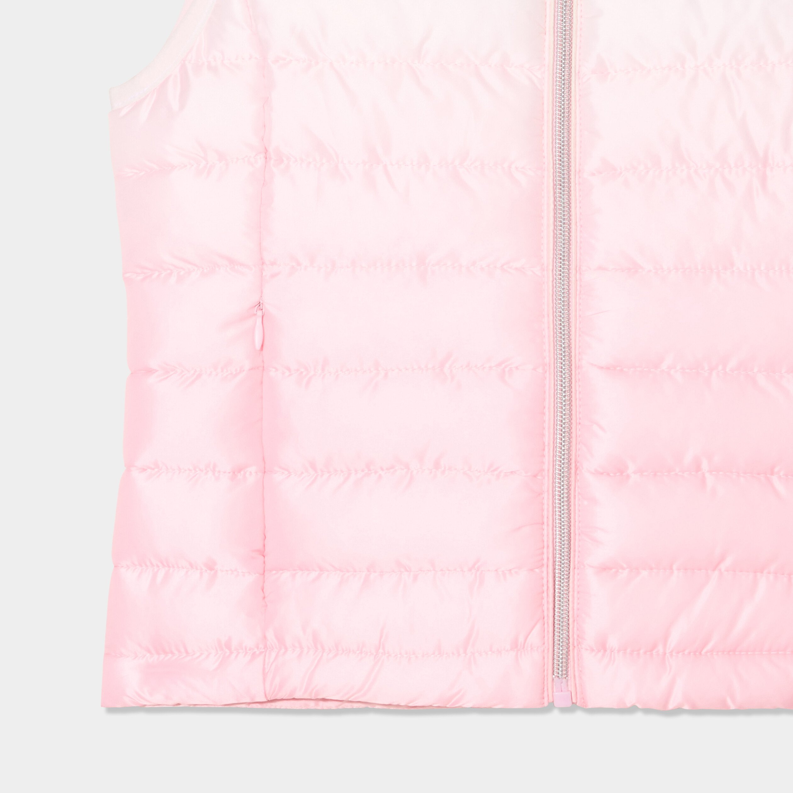 Doudoune légère sans manches rose pastel fille