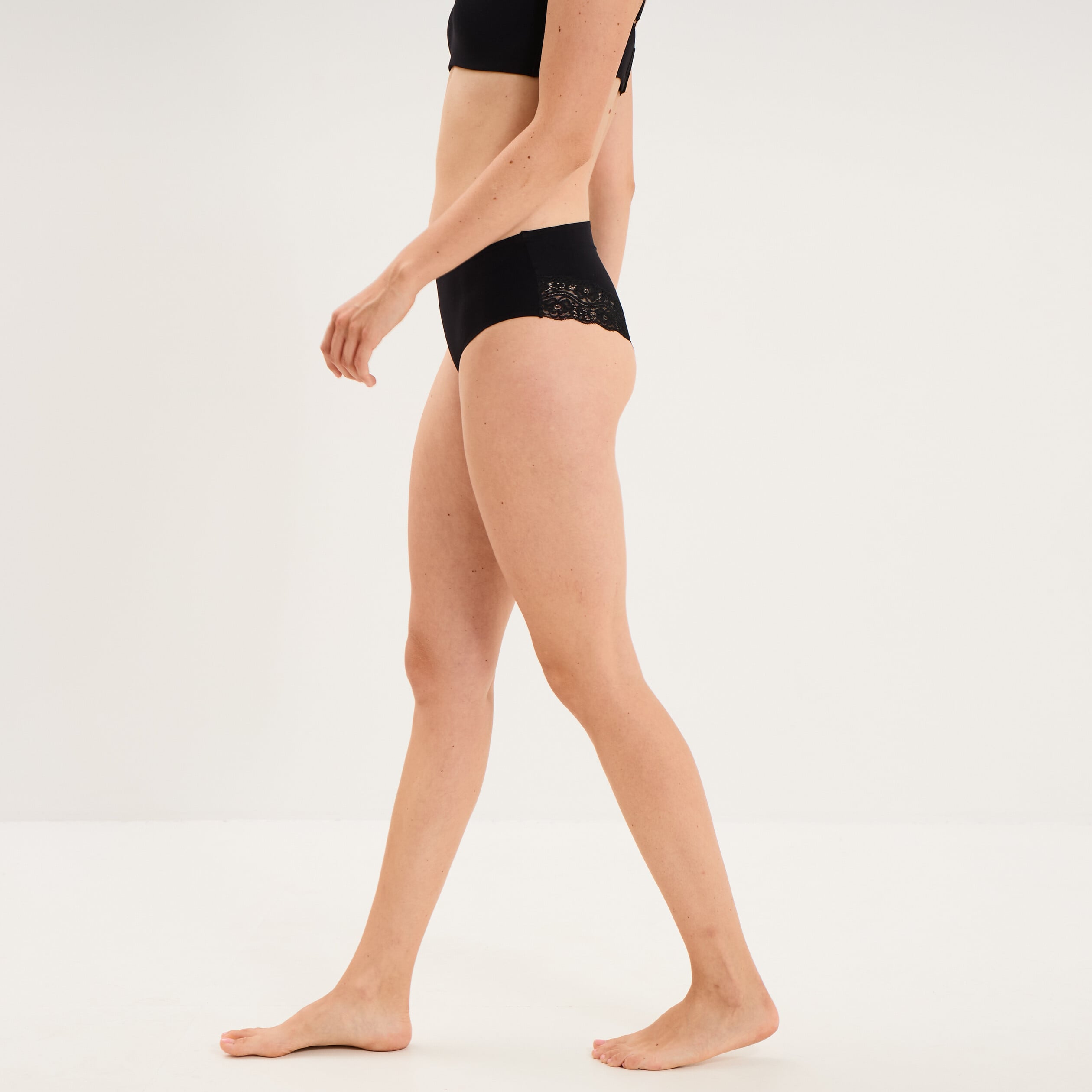 Shorty invisible &agrave; dentelle noir femme