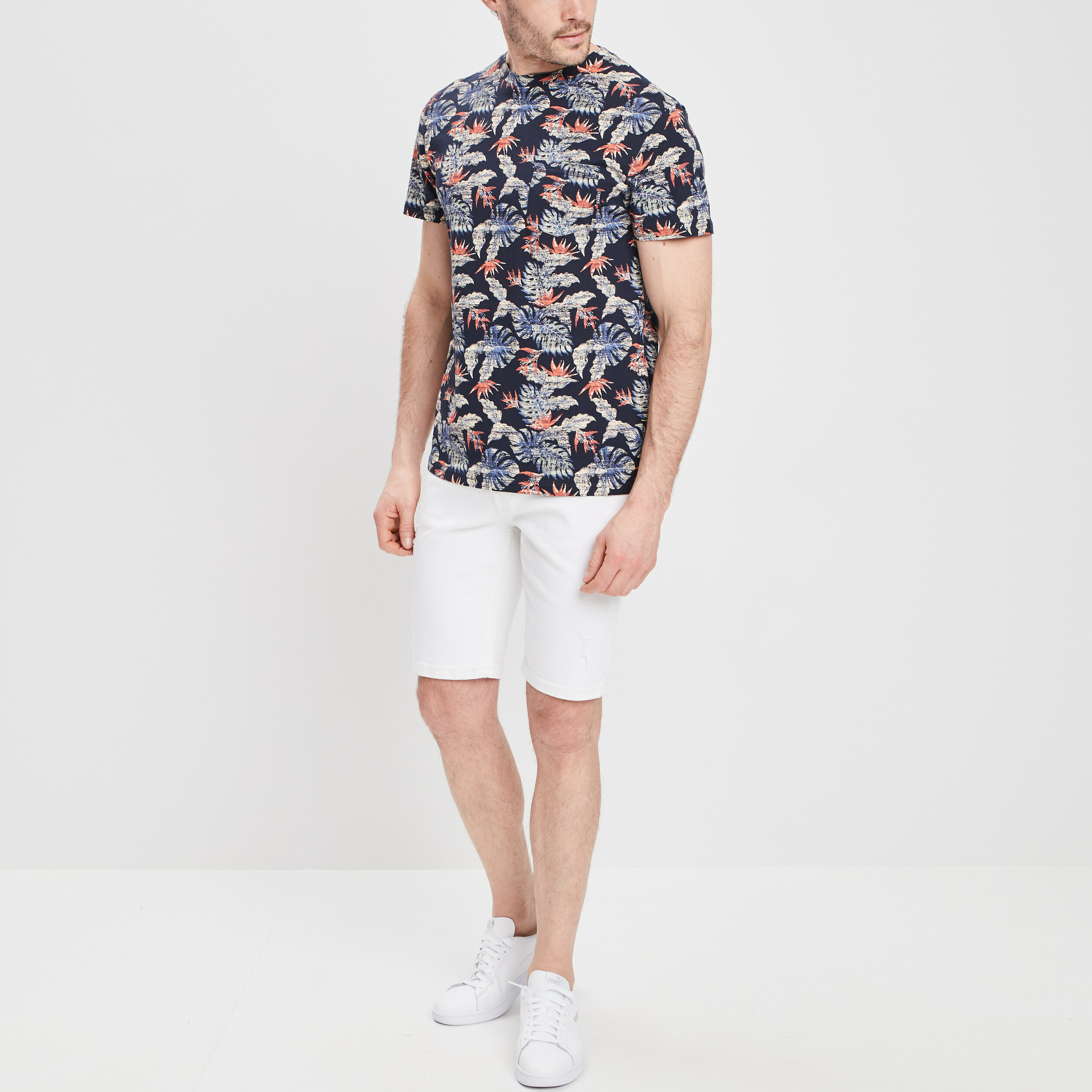 T-shirt manches courtes Creeks bleu marine homme
