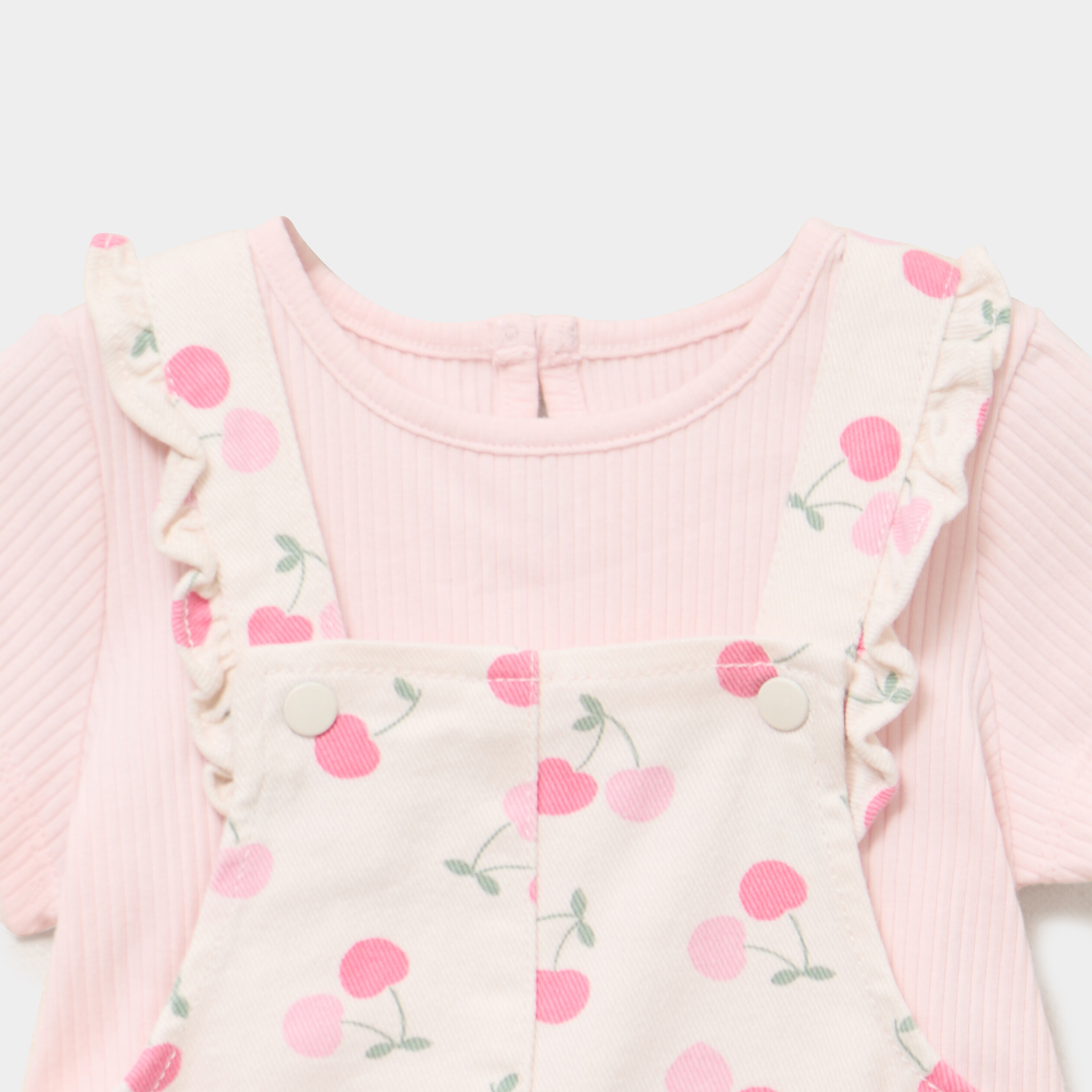 Ensemble robe 3 pi&egrave;ces coton creme b&eacute;b&eacute; fille
