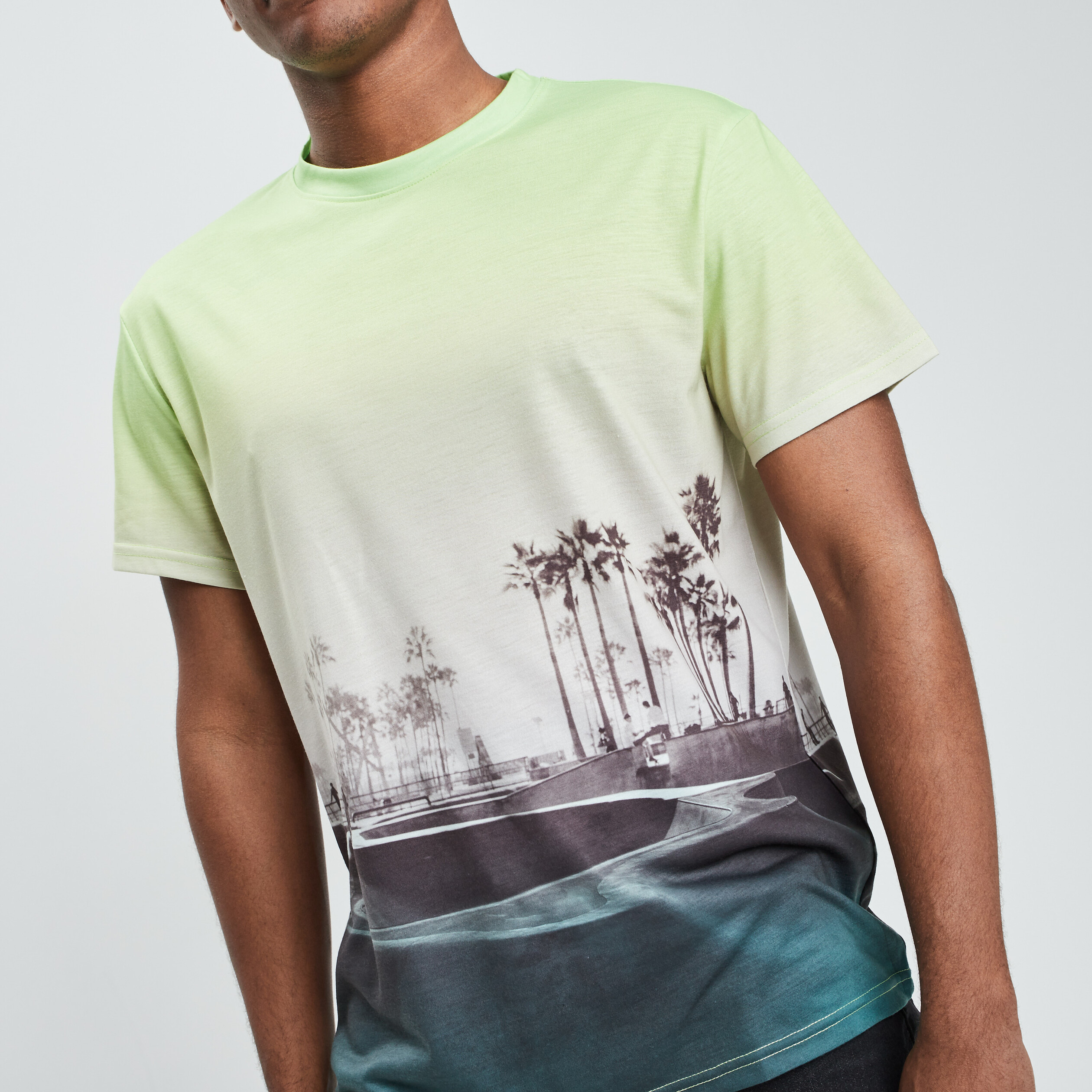 T-shirt manches courtes bleu homme