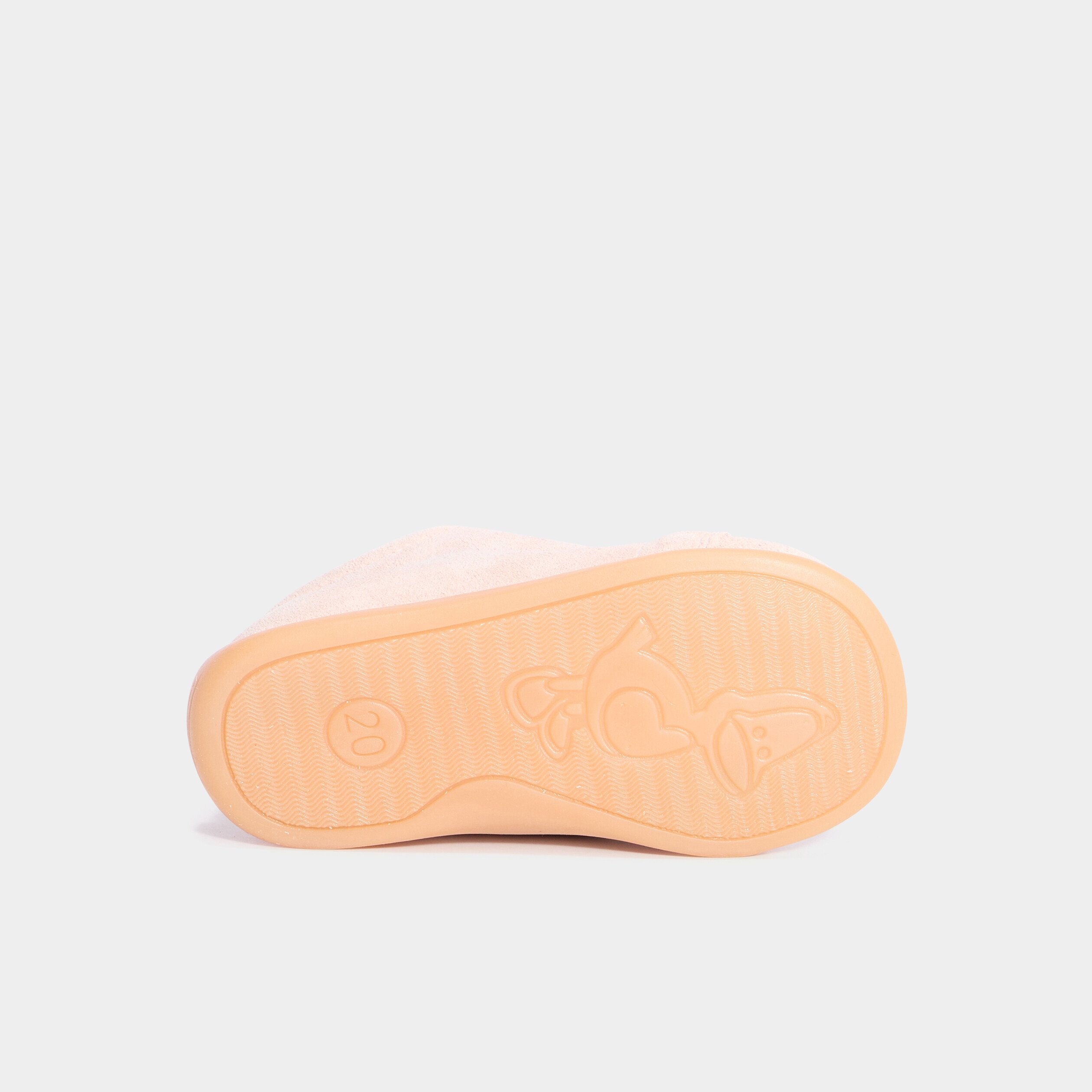 bottillons suedine cuir semelle souple rose bebef Bottillons suédine cuir semelle souple rose bébé fille