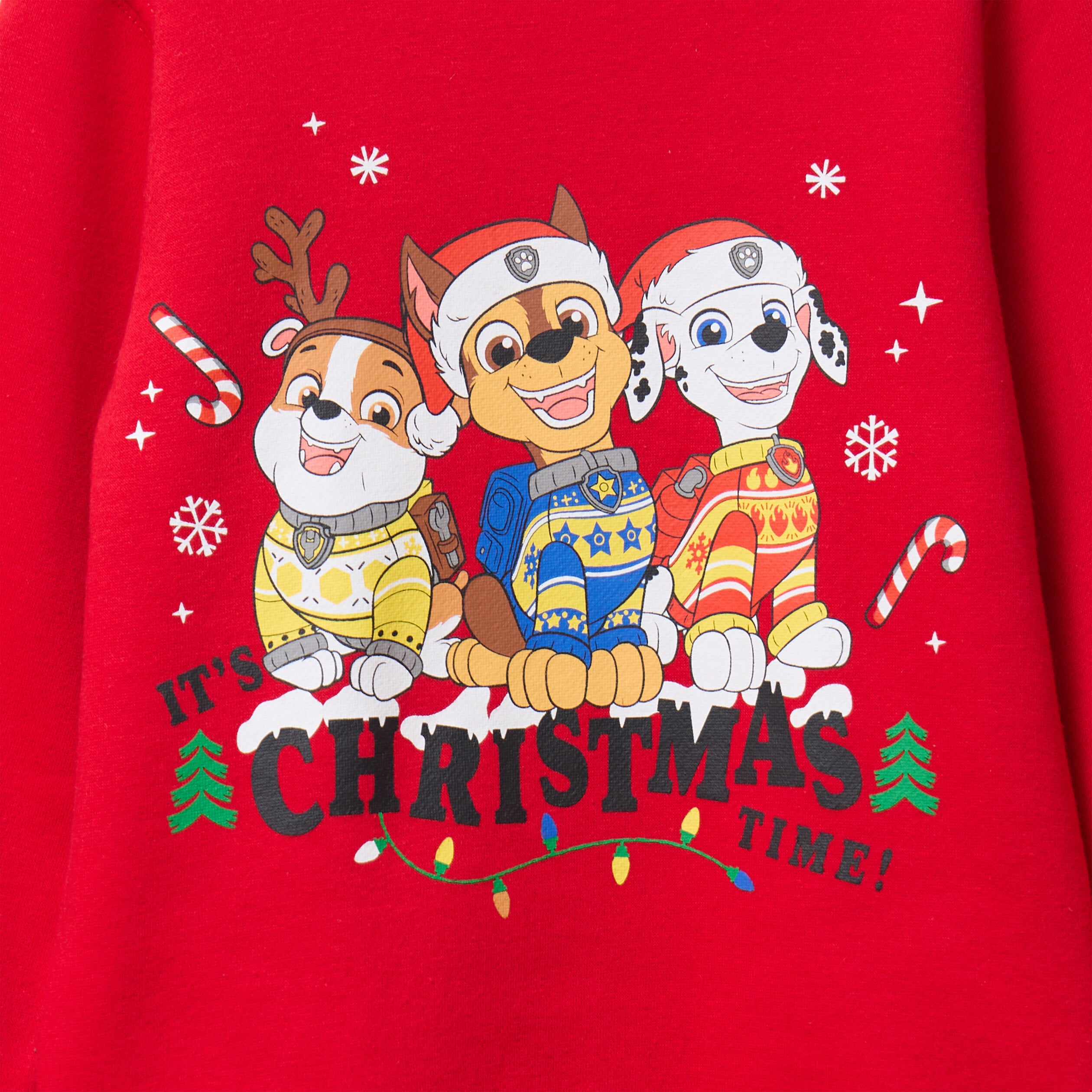 Sweat de No&euml;l Pat Patrouille rouge gar&ccedil;on