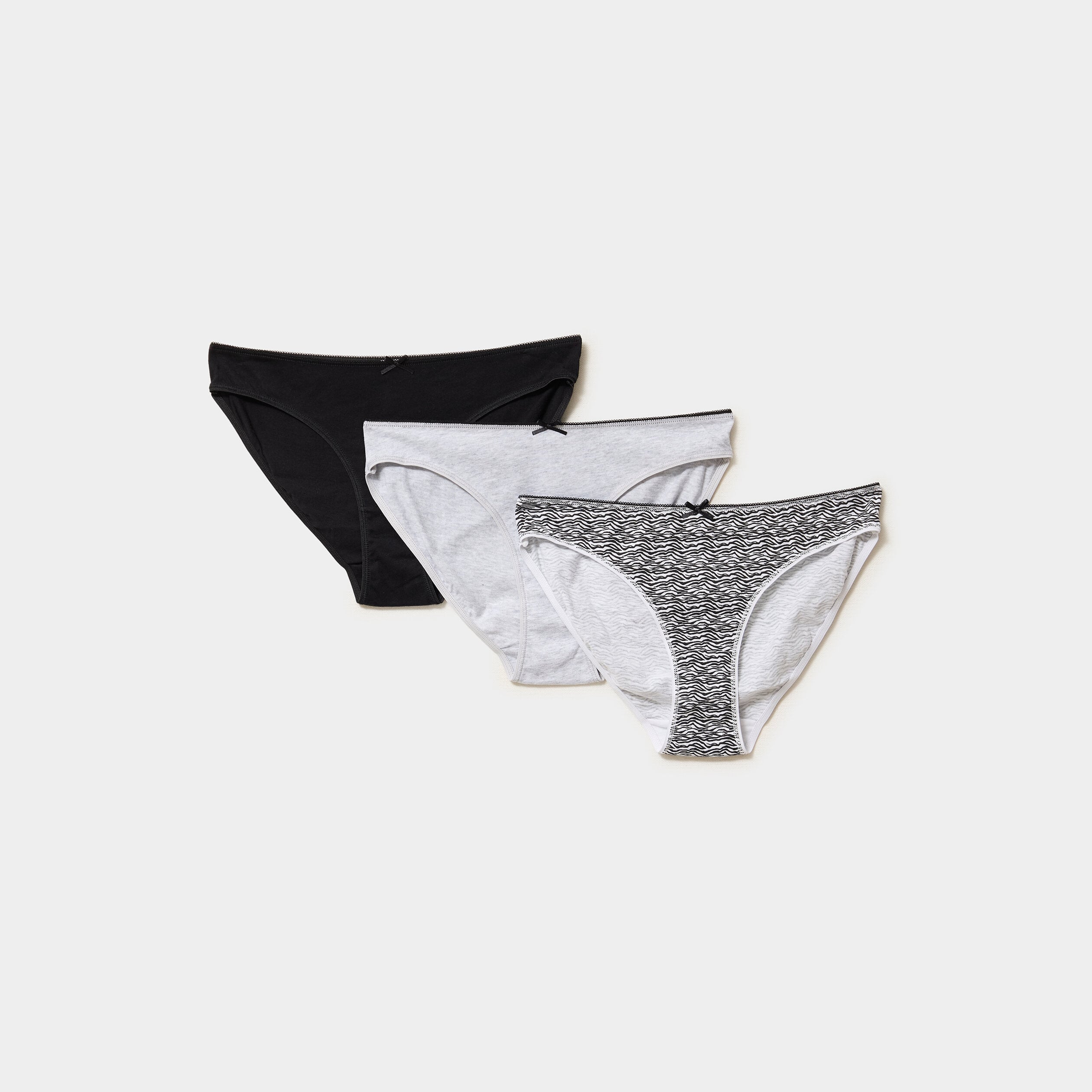 Lot 3 culottes coton noir femme
