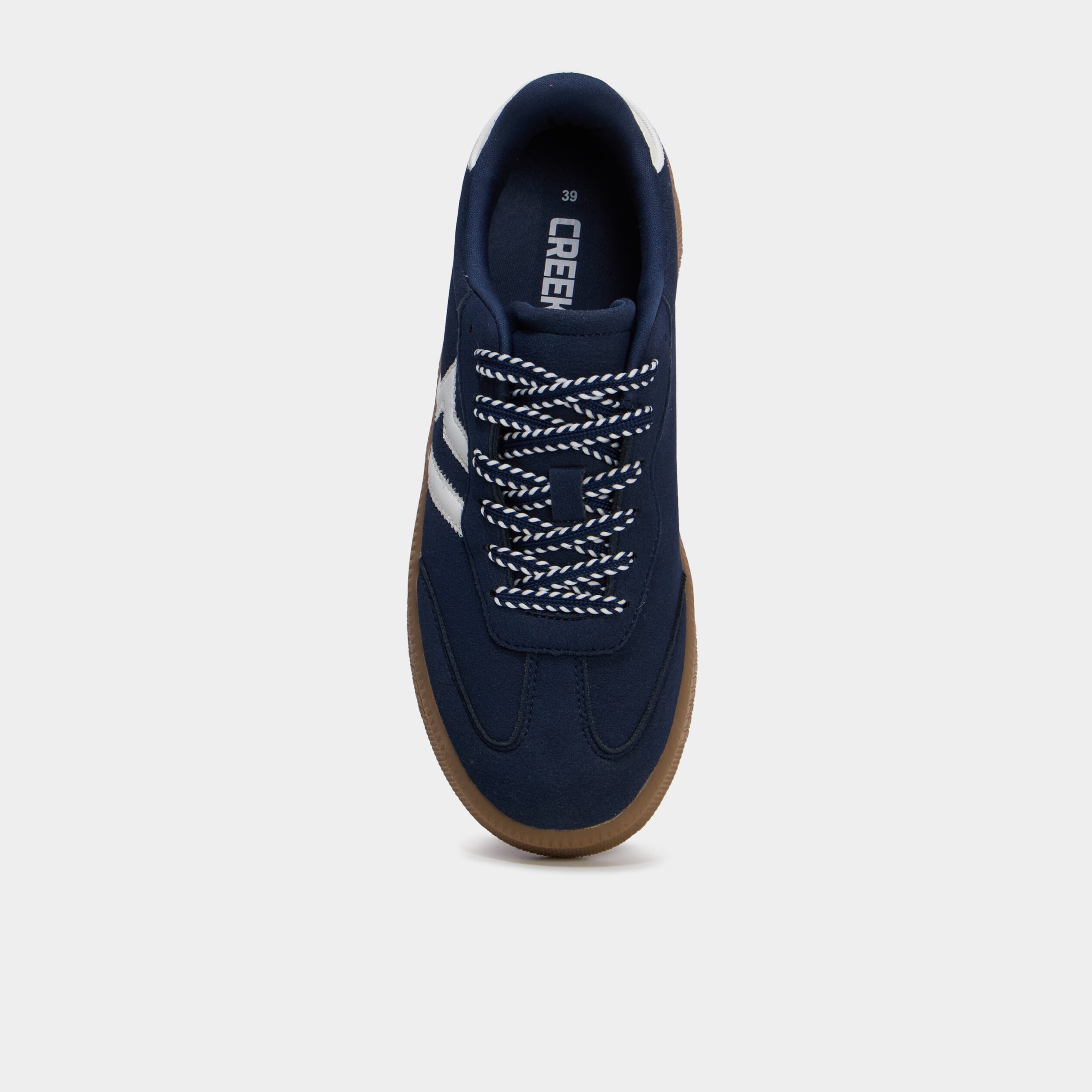 Baskets &agrave; lacets bleu marine femme