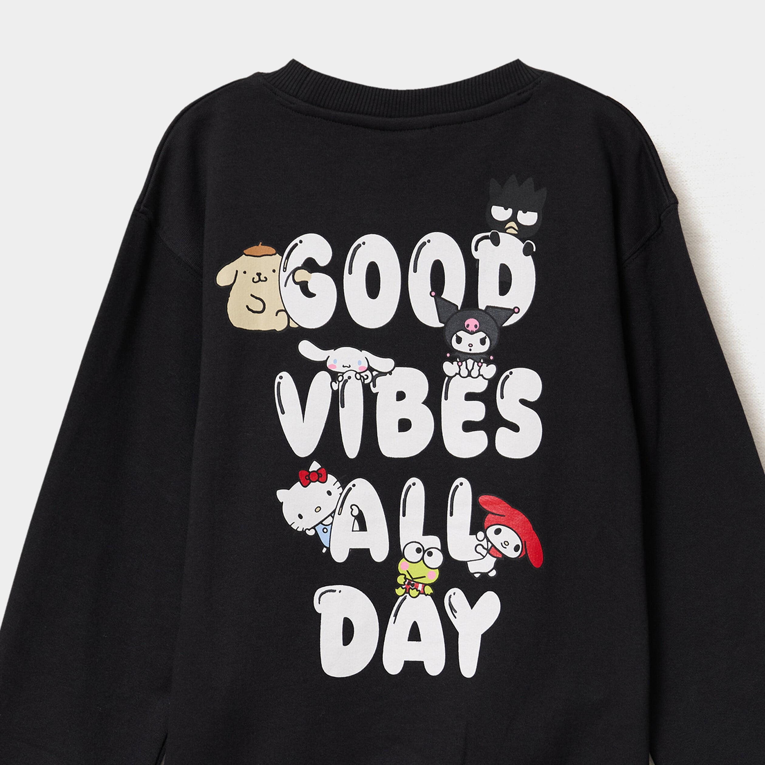 Sweat manches longues Hello Kitty noir fille