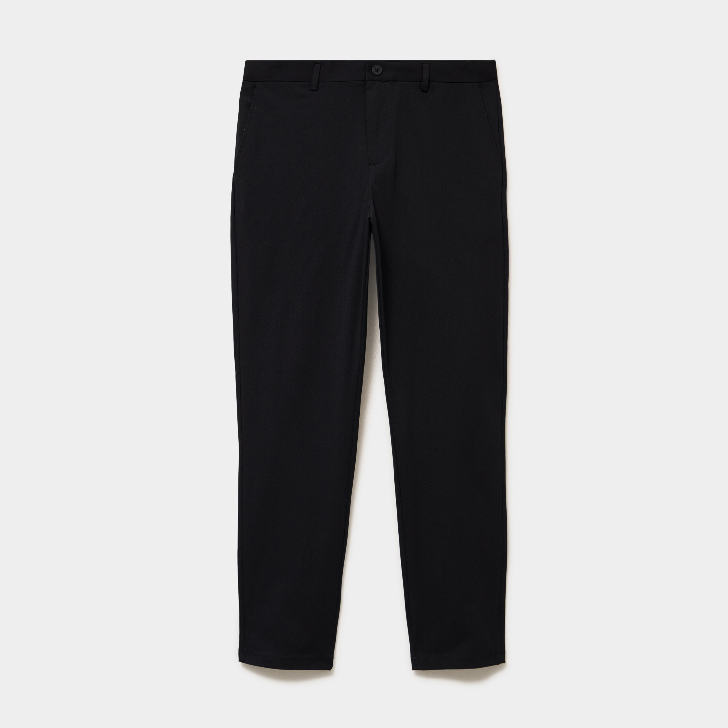 Pantalon chino slim sans repassage noir homme