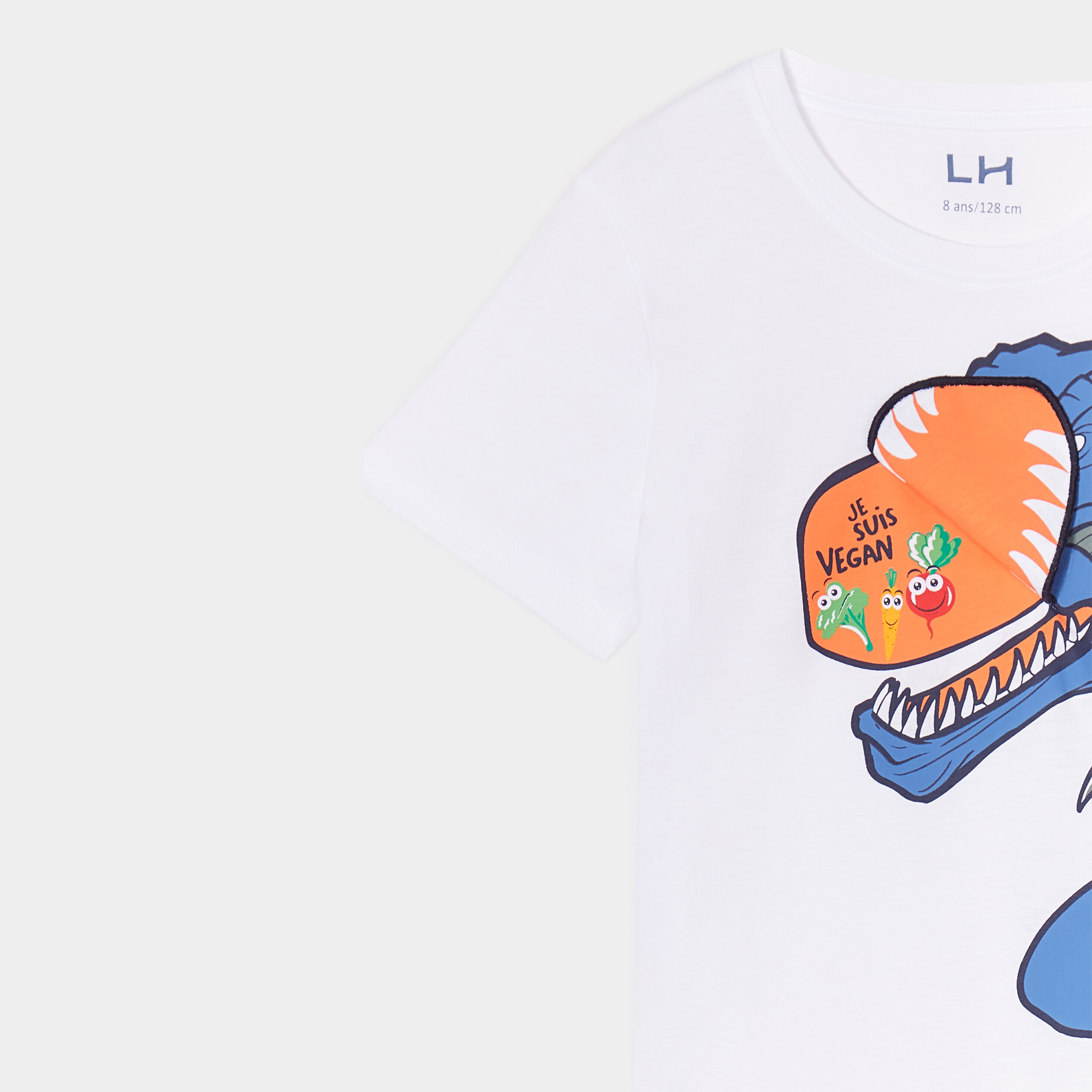 t shirt detail fantaisie manches courtes blanc garcon T-shirt détail fantaisie manches courtes blanc garçon