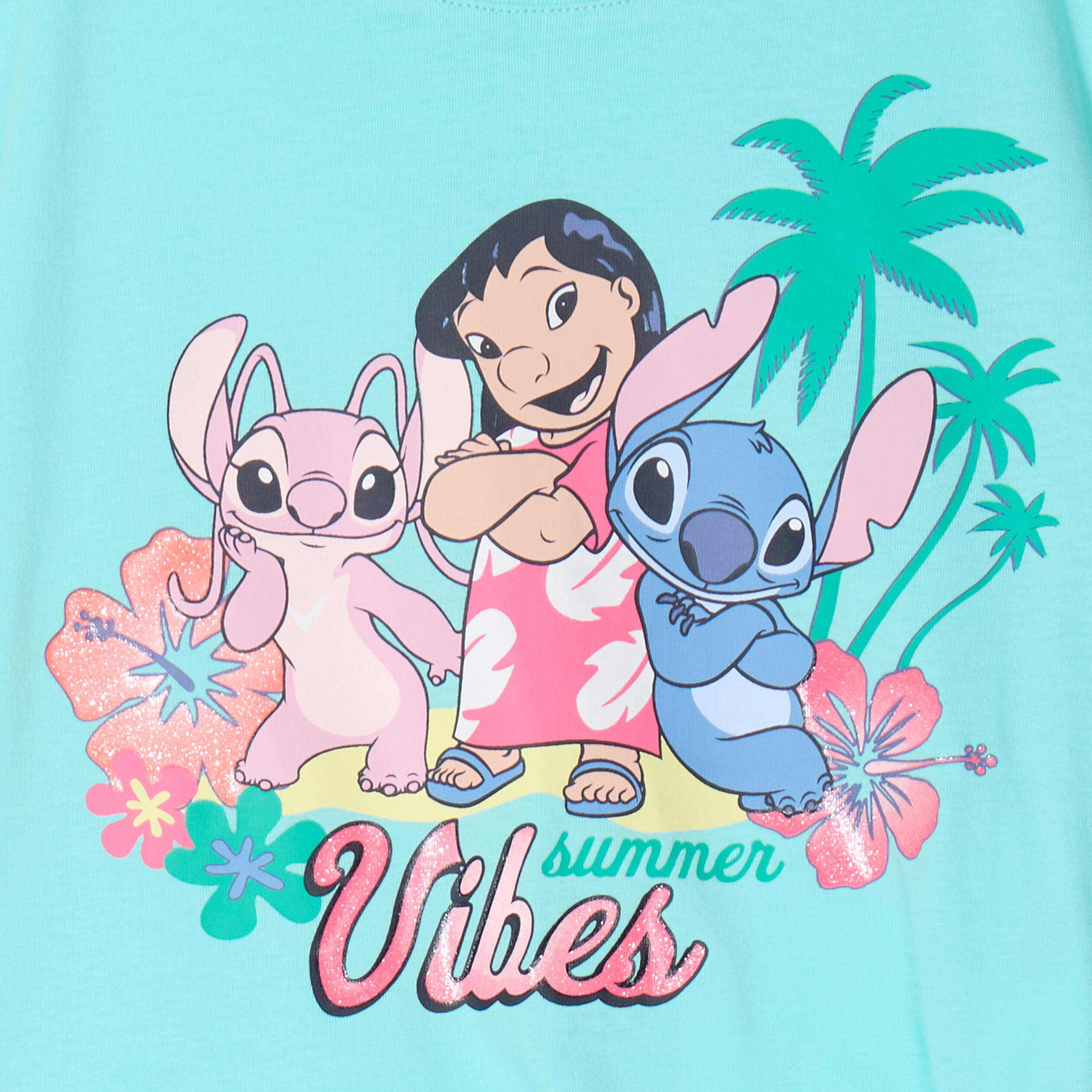 t shirt detail noeud coton stitch vert turquoise fille T-shirt détail noeud coton Stitch vert turquoise fille