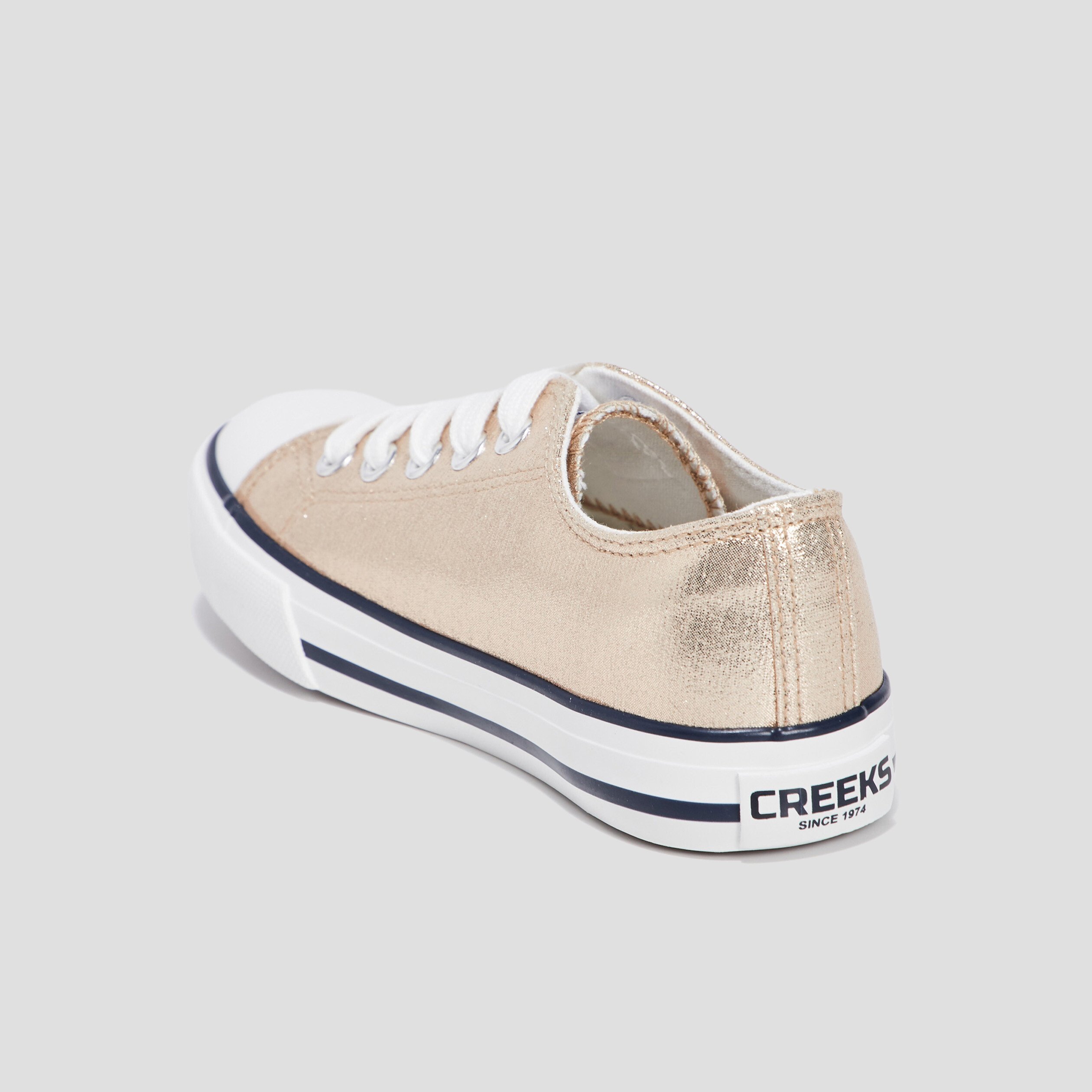 tennis en toile a lacets creeks jaune or fille Tennis en toile à lacets Creeks jaune or fille