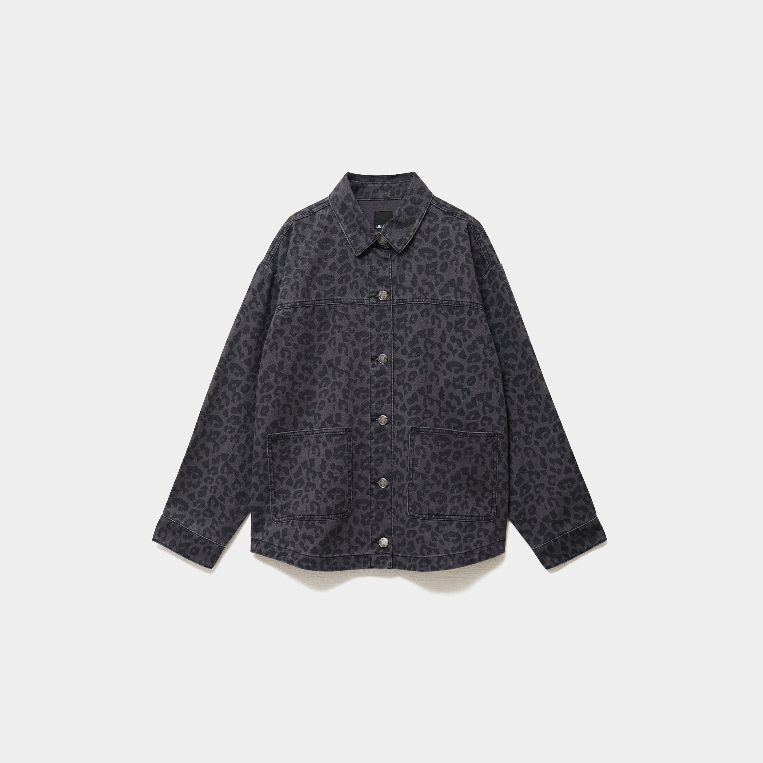 Surchemise en jean coton denim gris femme