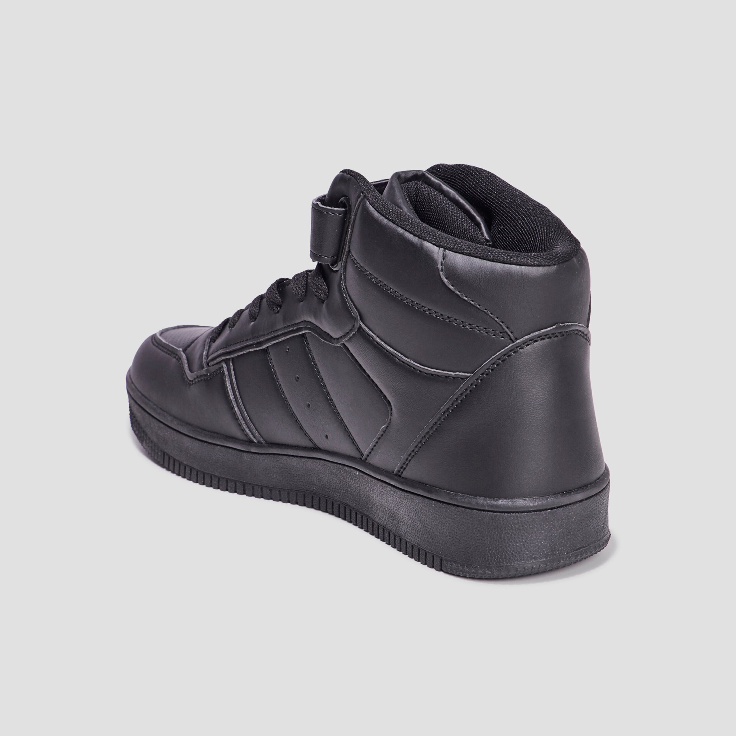 Baskets montantes &agrave; scratch sur l'avant noir homme