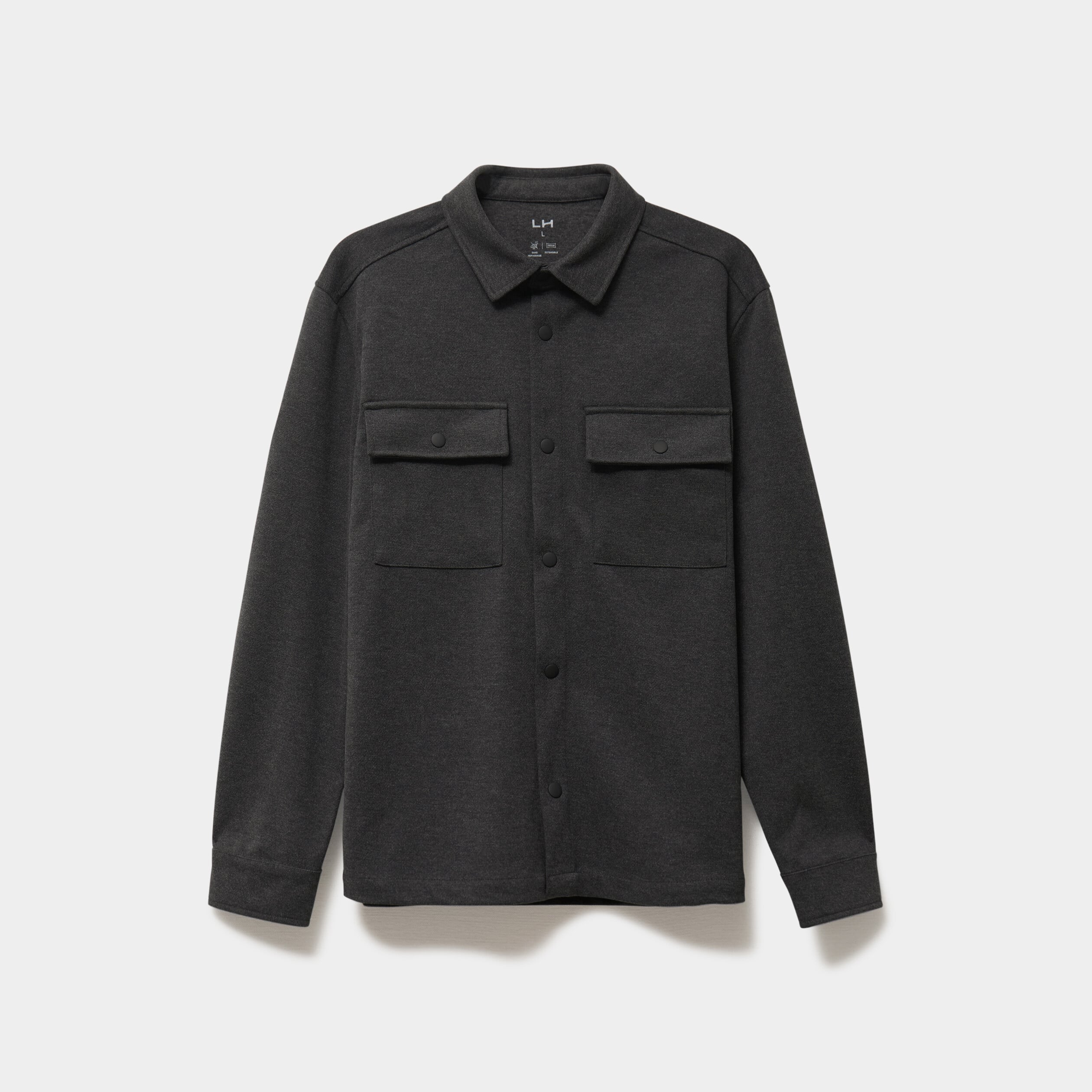 Surchemise 2 poches gris fonc&eacute; homme