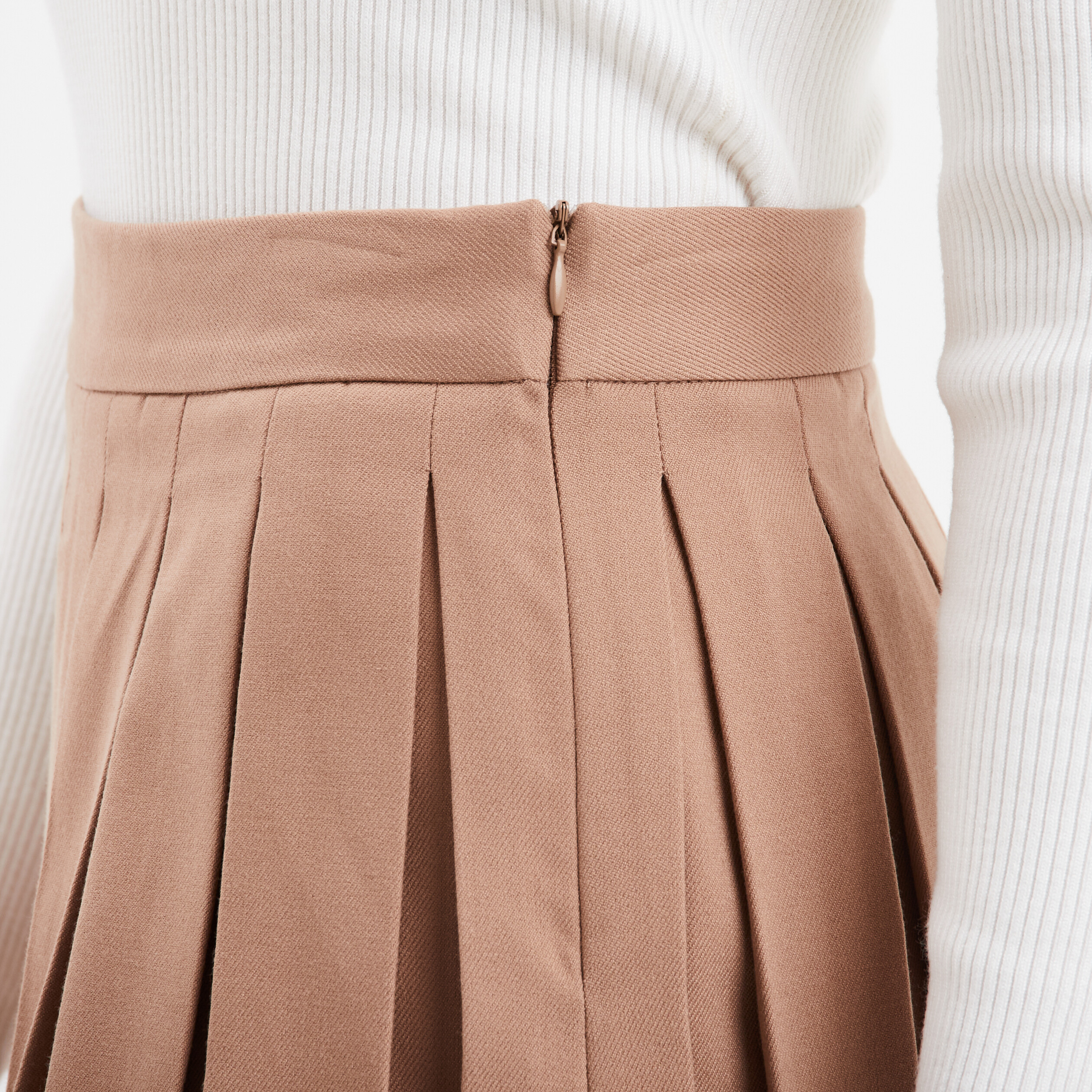 jupe courte plissee marron femme Jupe courte plissée marron femme