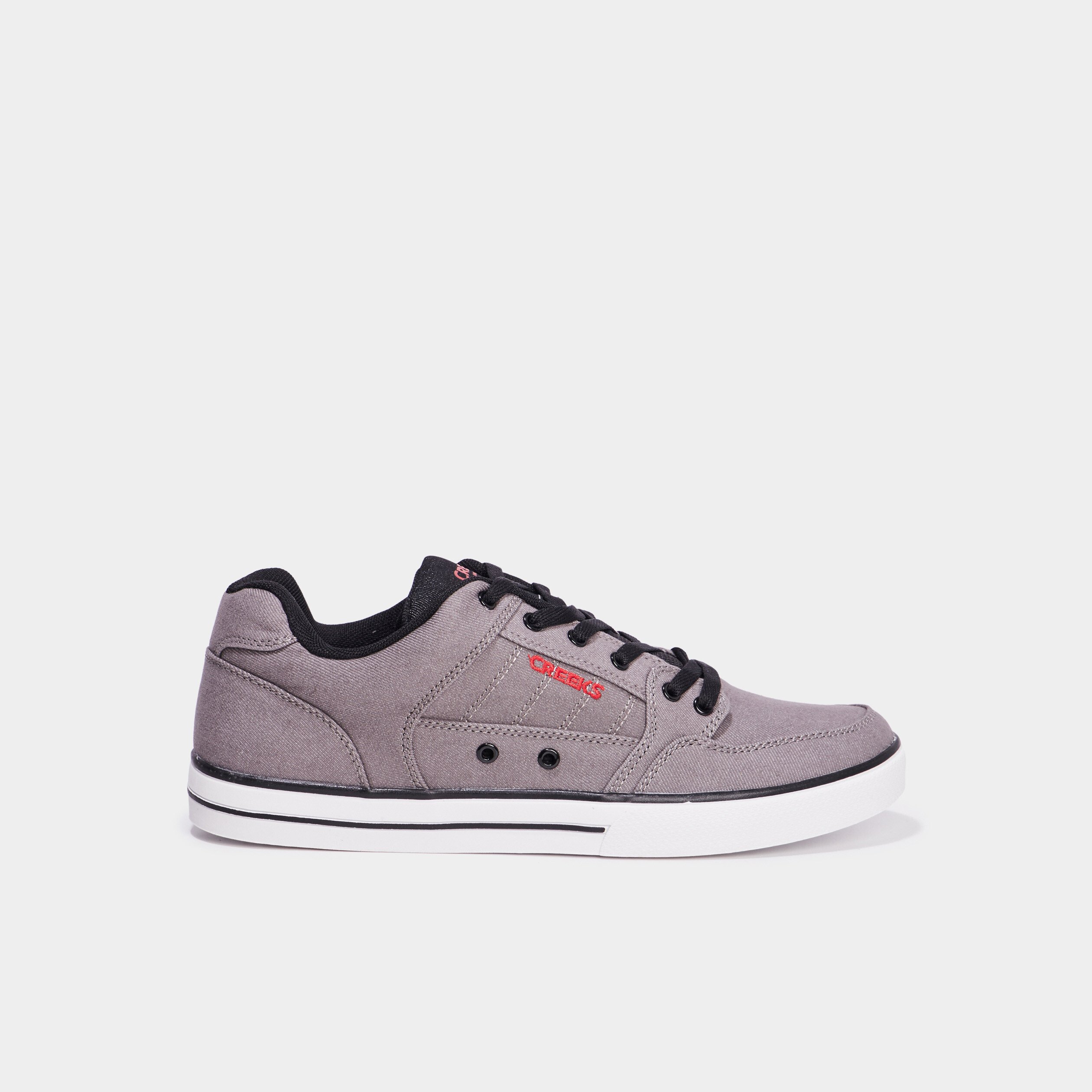 tennis basses en toile a lacets gris homme Tennis basses en toile à lacets gris homme