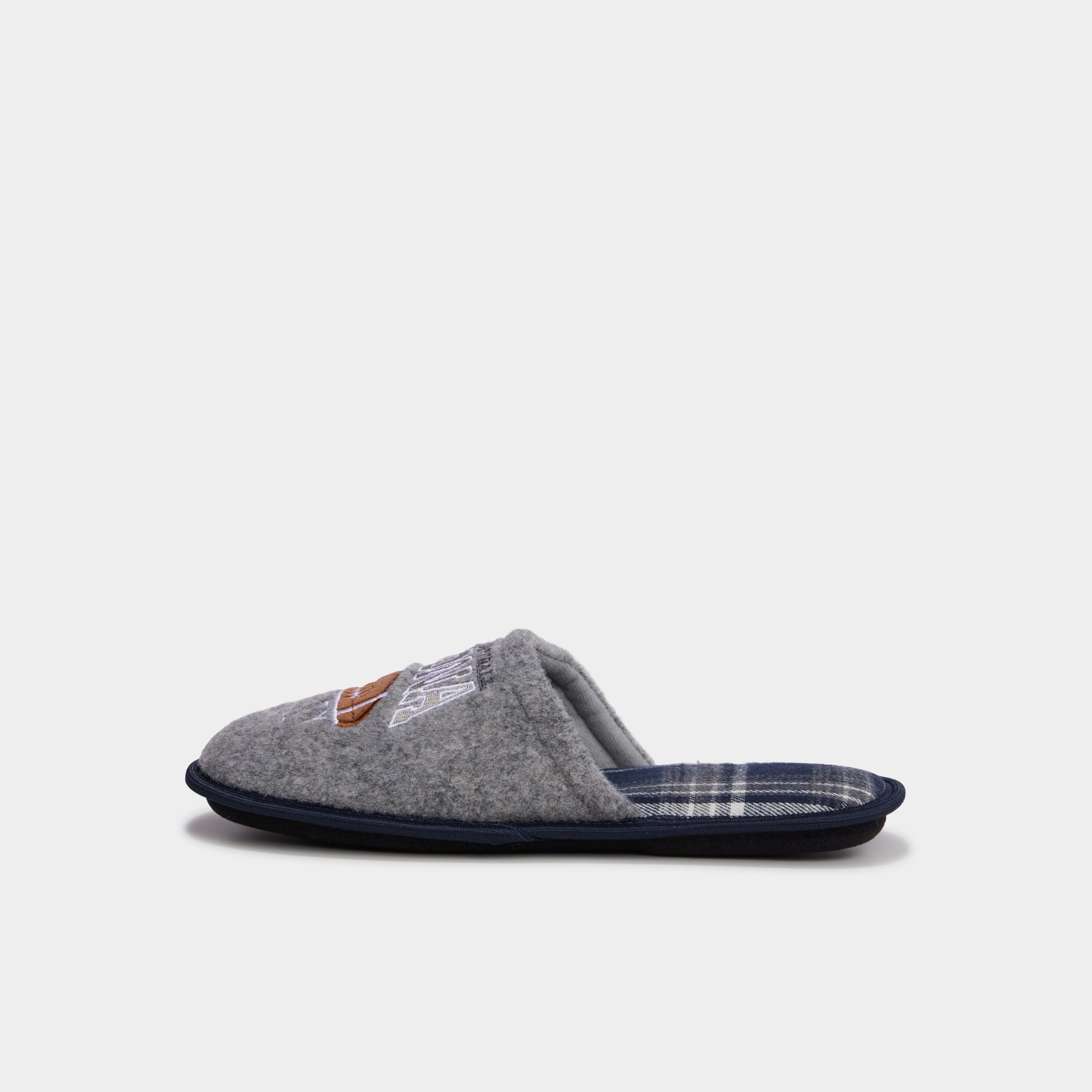 Chaussons mules gris homme