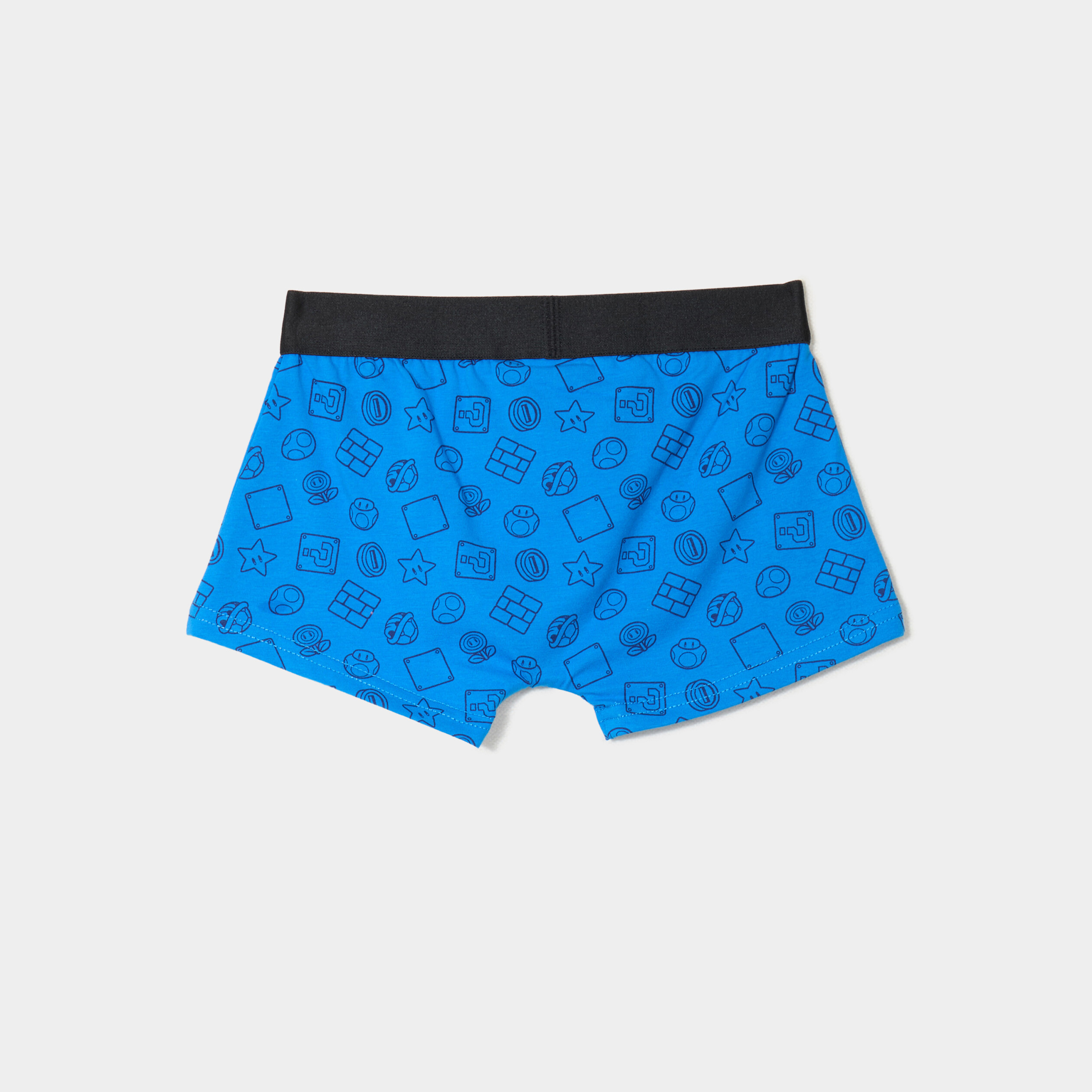 lot 2 boxers coton super mario bleu garcon Lot 2 boxers coton Super Mario bleu garçon