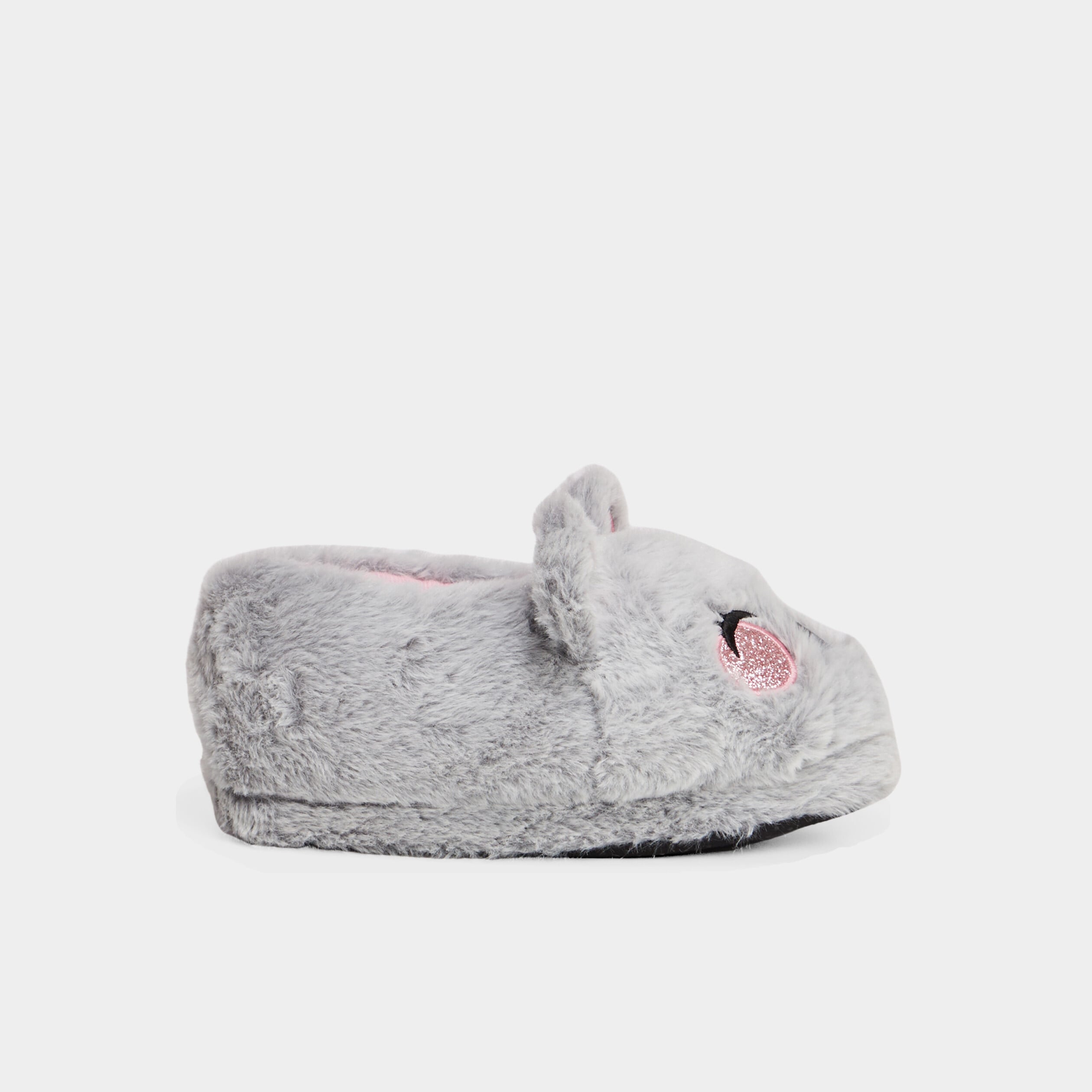 Chaussons avec fausse fourrure mauve fille
